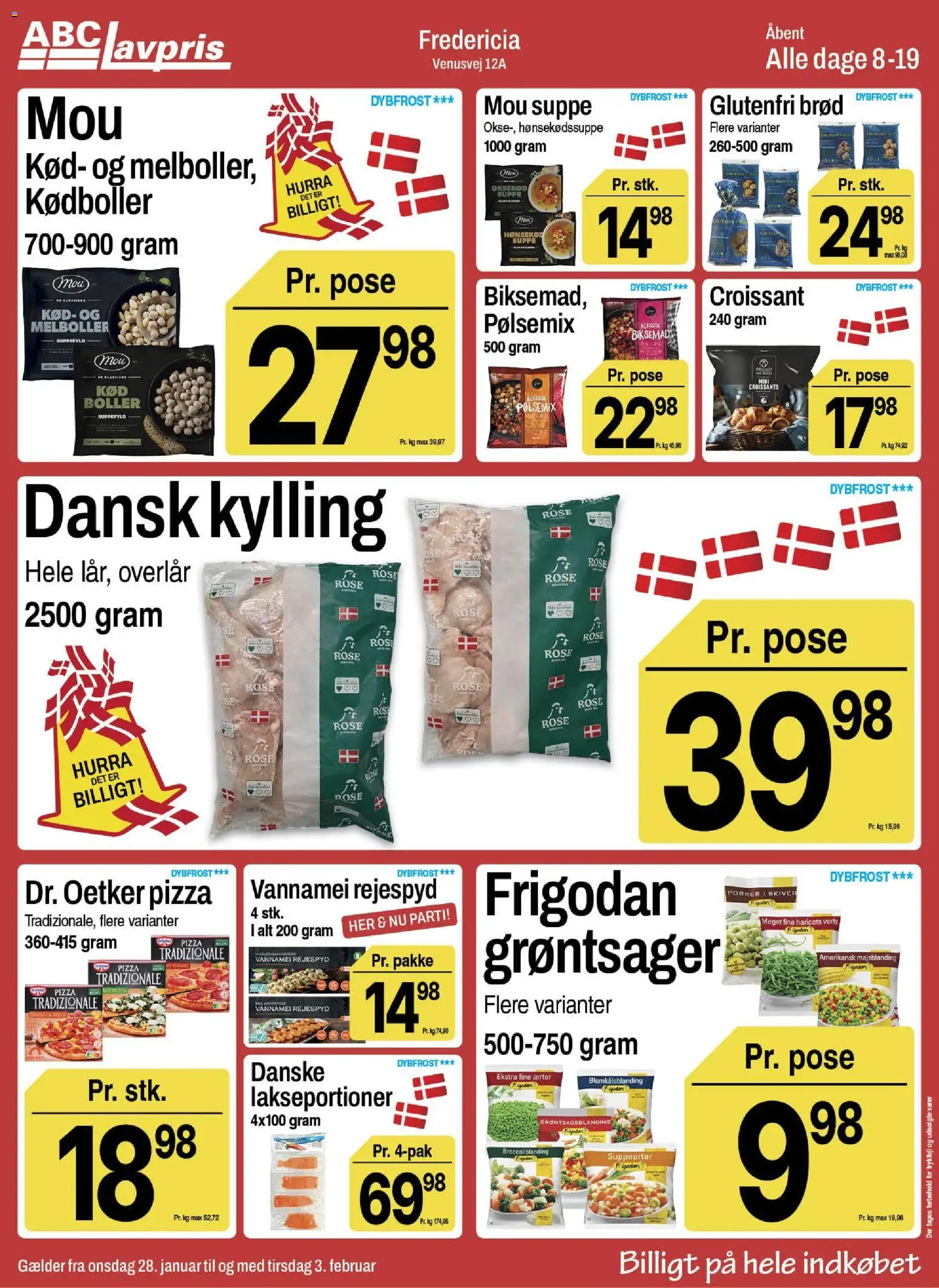 Abc Lavpris tilbudsavis – gyldig fra 28.01.2026 | Side: 6 | Produkter: Brød, Pizza, Porrer, Ærter