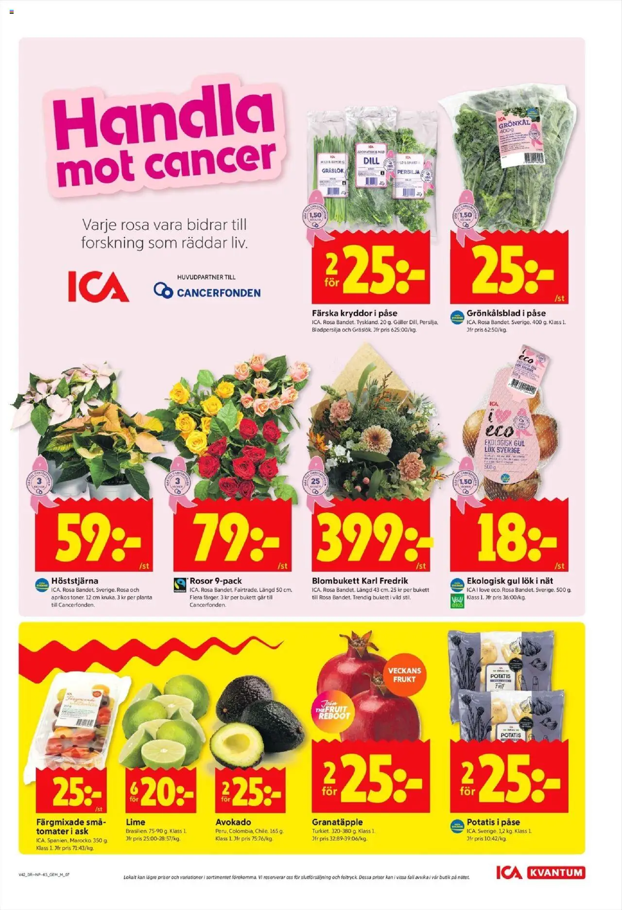 ICA Kvantum reklamblad aktuell från 13.10.2025 | Sida: 7 | Produkter: Galler, Gul lök, Tomater, Potatis