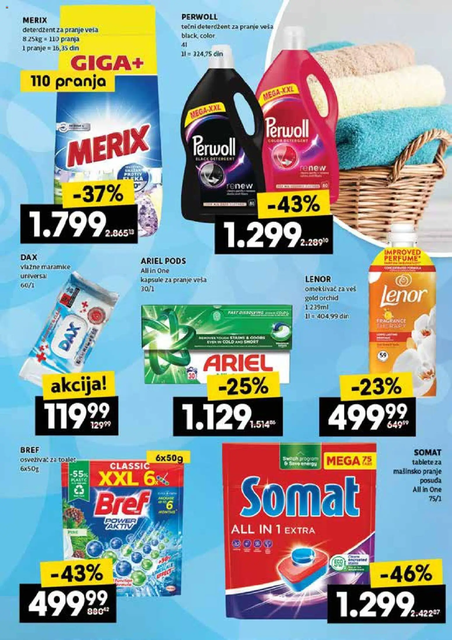 Roda katalog - važi od 15.01.2026 | Strana: 29 | Proizvode: Bref, Somat, Ariel, Kapsule