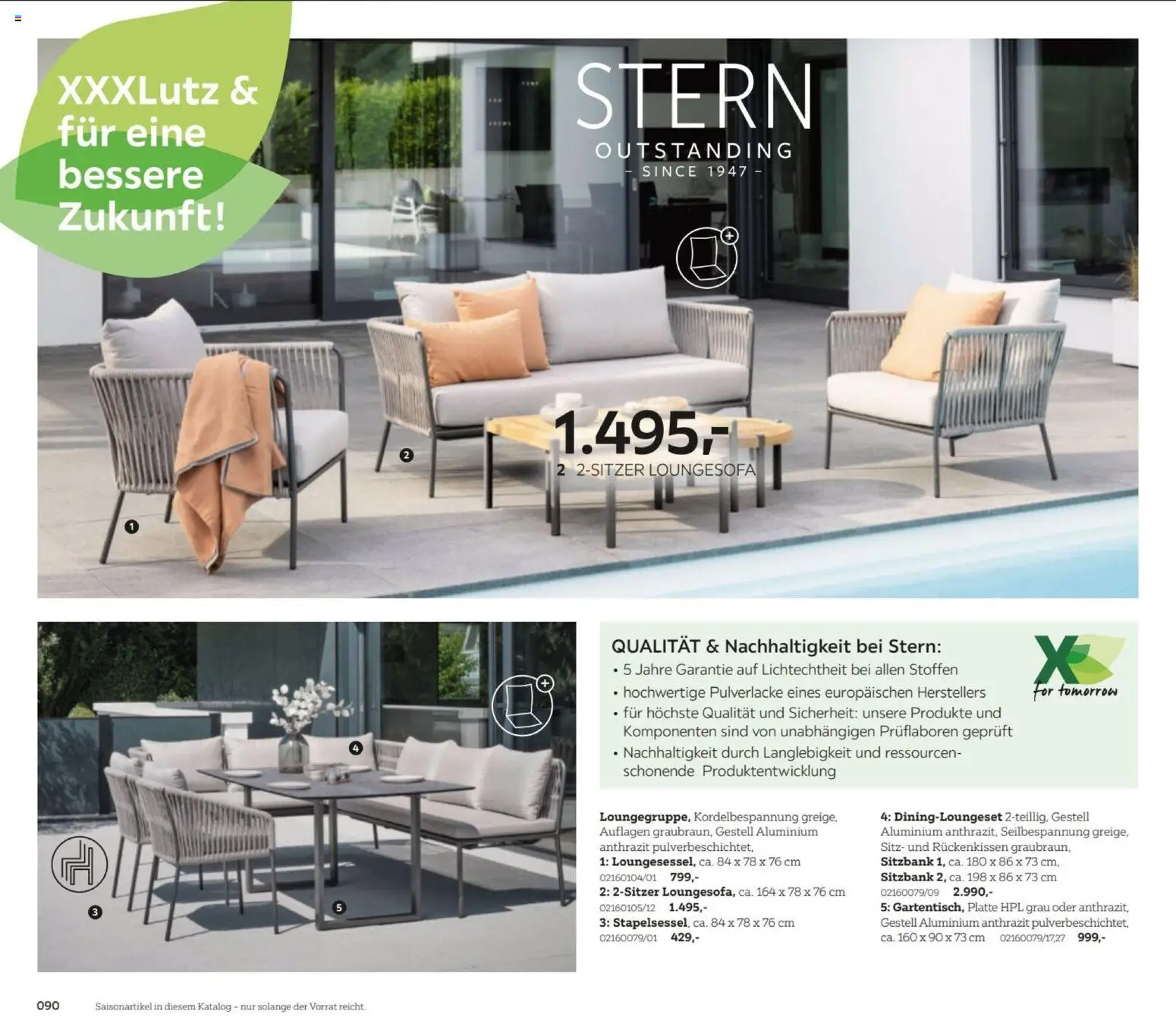 XXXL Lutz My Home Garten – gültig ab 23.02.2026 | Seite: 90 | Produkte: Sitzbank
