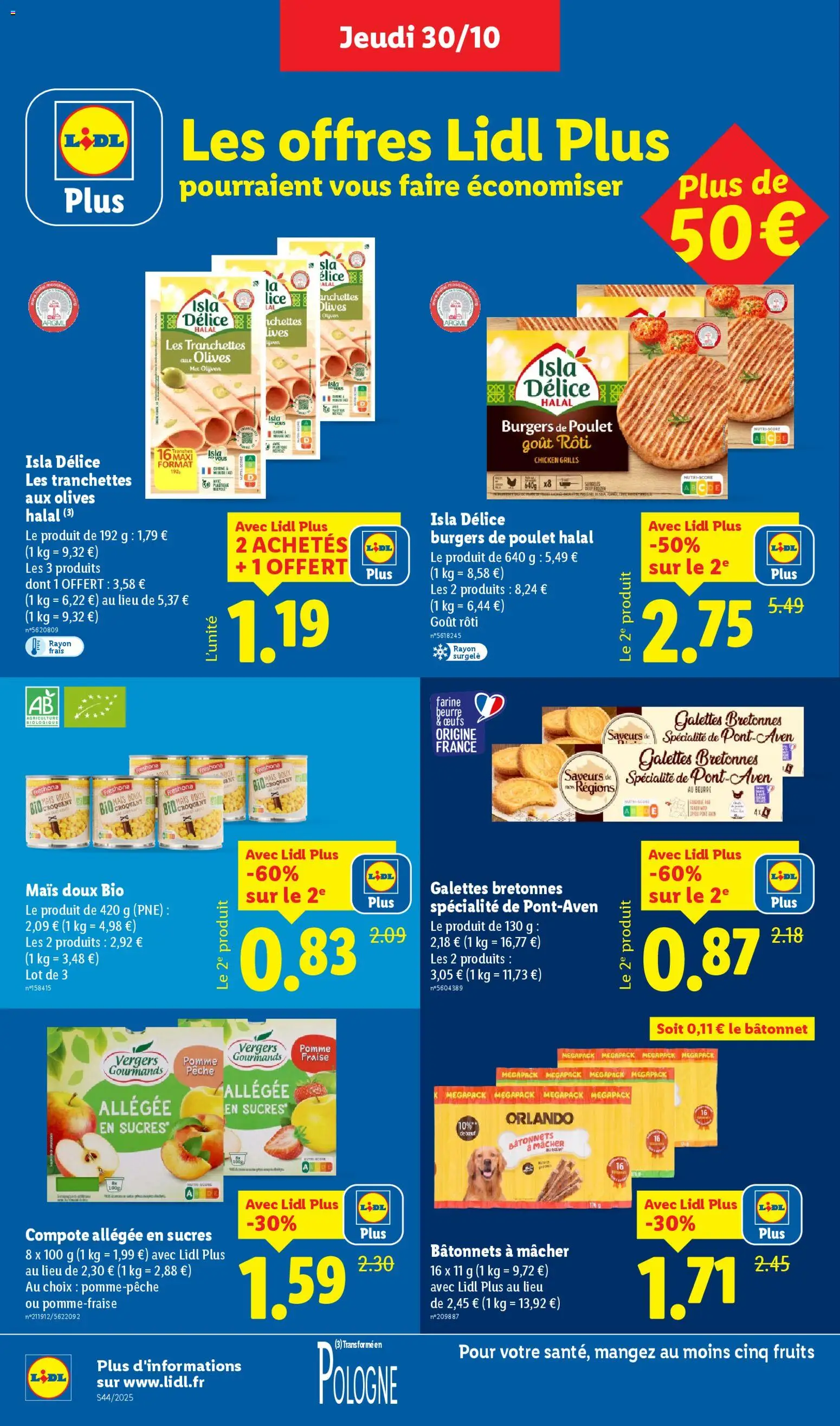 {H1} | Page: 8 | Produits: Fraise, Olives, Pêche, Pomme