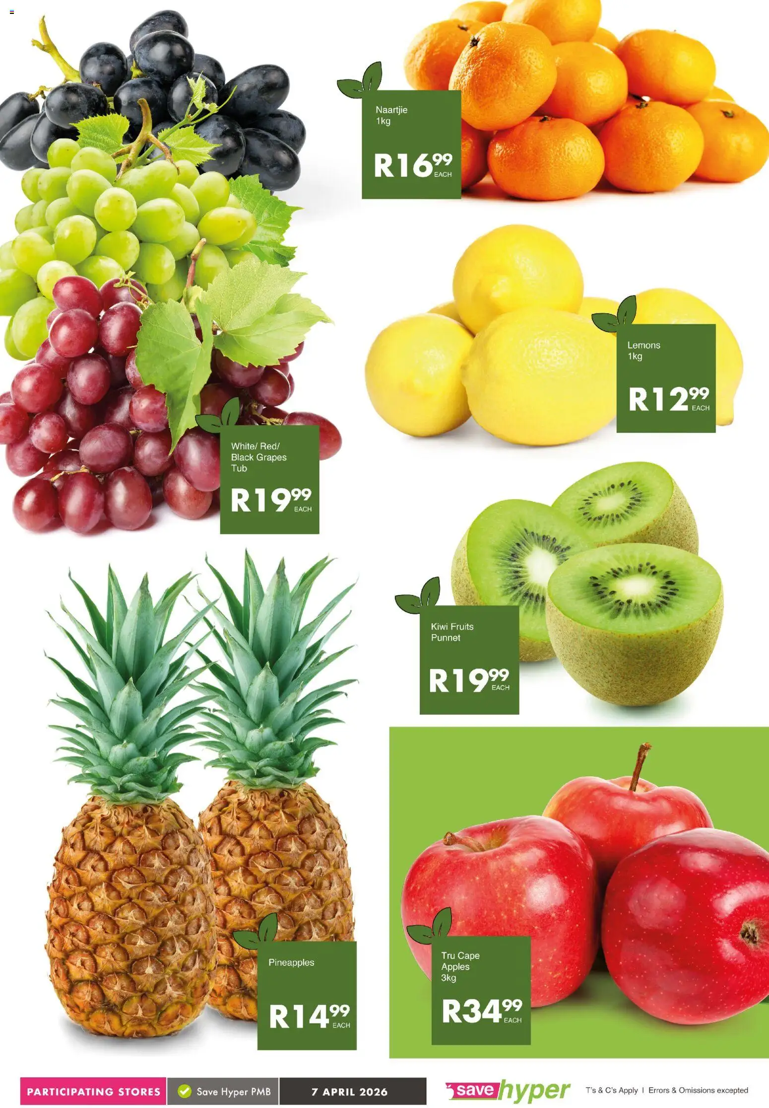New Save catalogue – valid from 07.04.2026 | Page: 5 | Products: Apples, Kiwi, Grapes