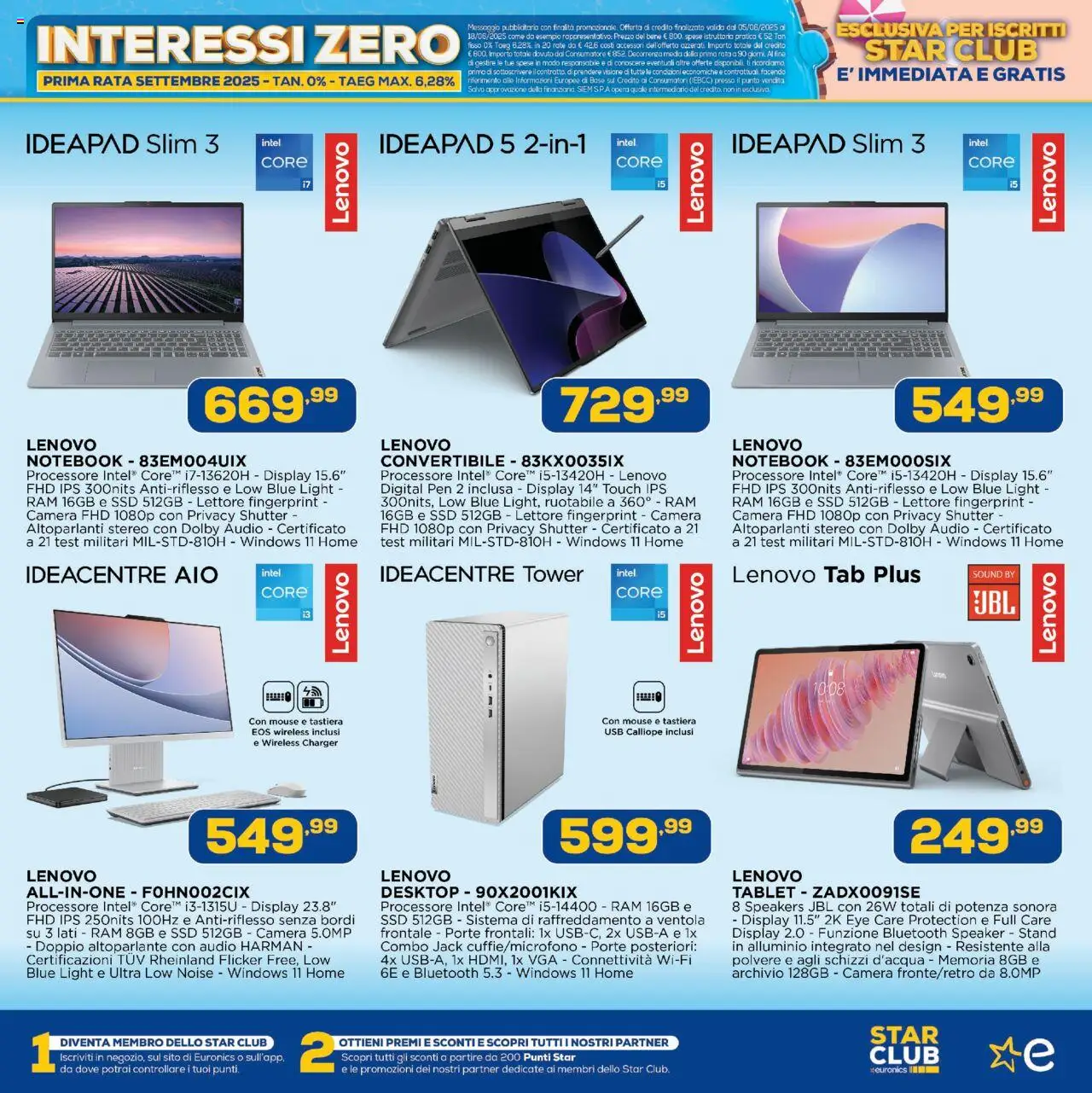 Volantino Euronics del 05.06.2025 | Pagina: 15 | Prodotti: Notebook, Mouse, Speaker, Alluminio