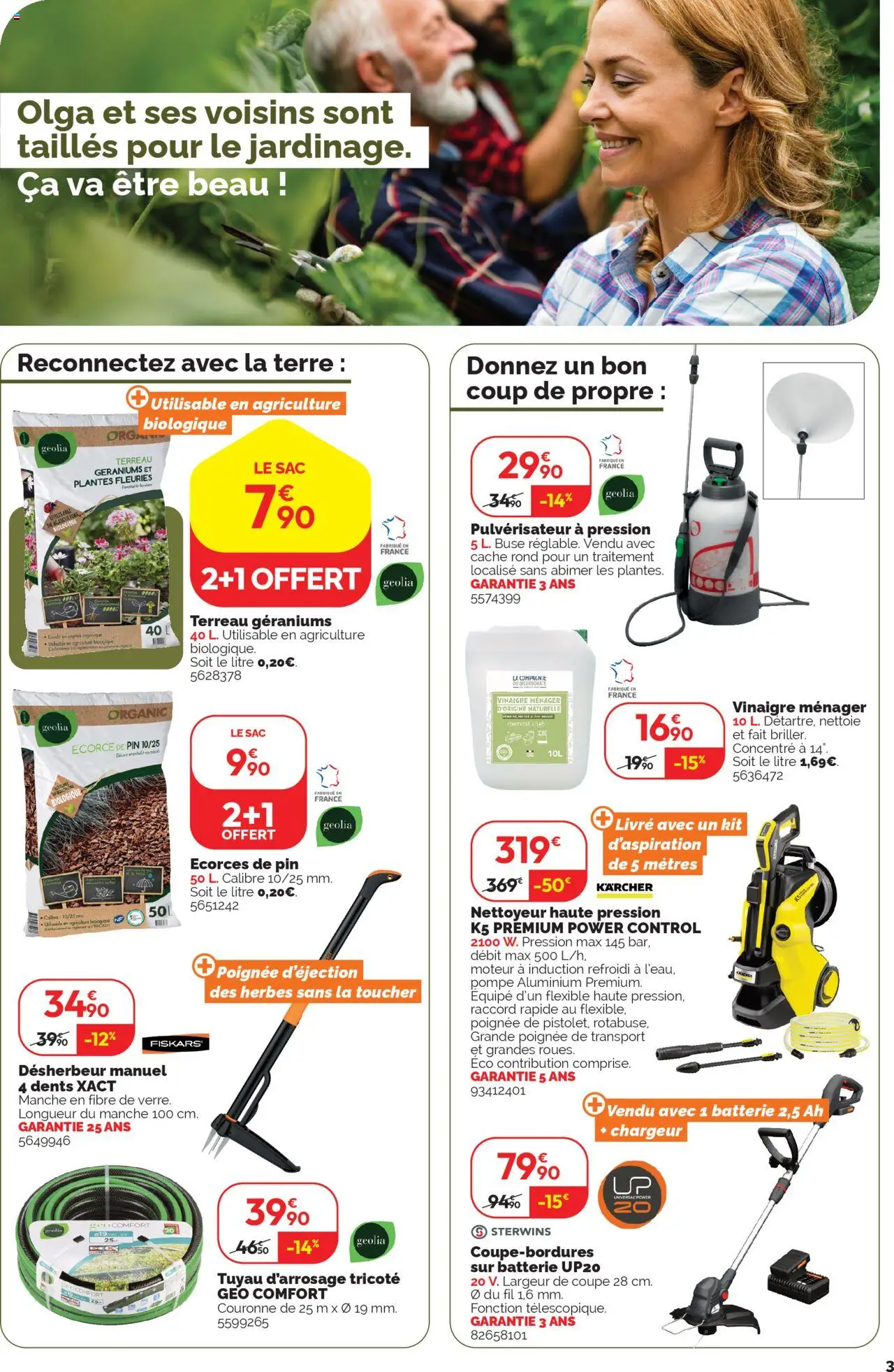  | Page: 3 | Produits: Sac, Tuyau d’arrosage, Batterie, Vinaigre