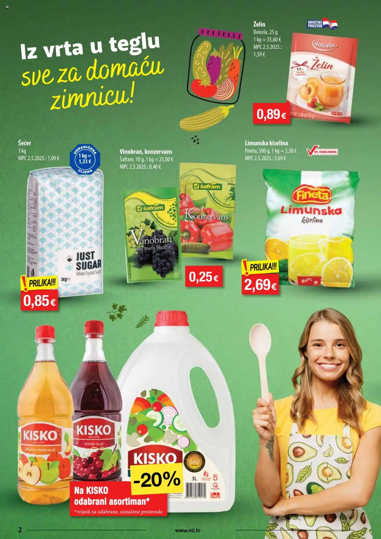 NTL katalog | vrijedi od 06.08.2025 | Stranica: 2 | Proizvodi: Ocat, Šećer