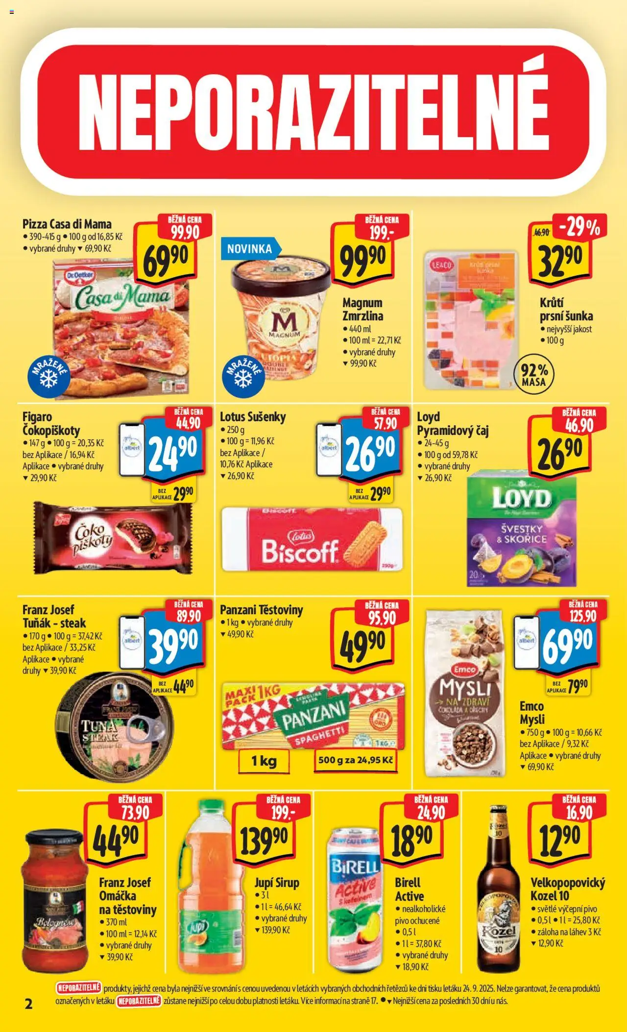 Albert leták - Hypermarket od 01.10.2025 | Strana: 6 | Produkty: Švestky, Pivo, Těstoviny, Lotus