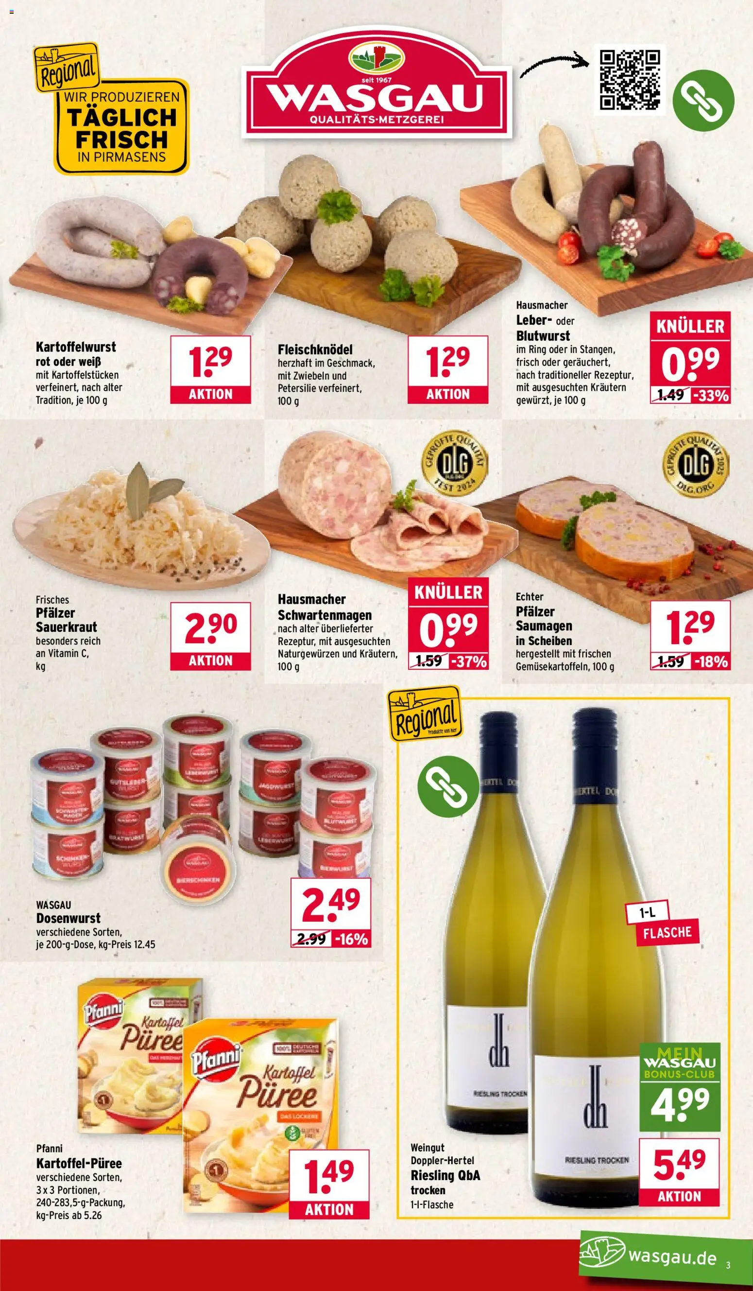 Wasgau Prospekt 	 – gültig ab 23.02.2026 | Seite: 3 | Produkte: Zwiebeln, Petersilie