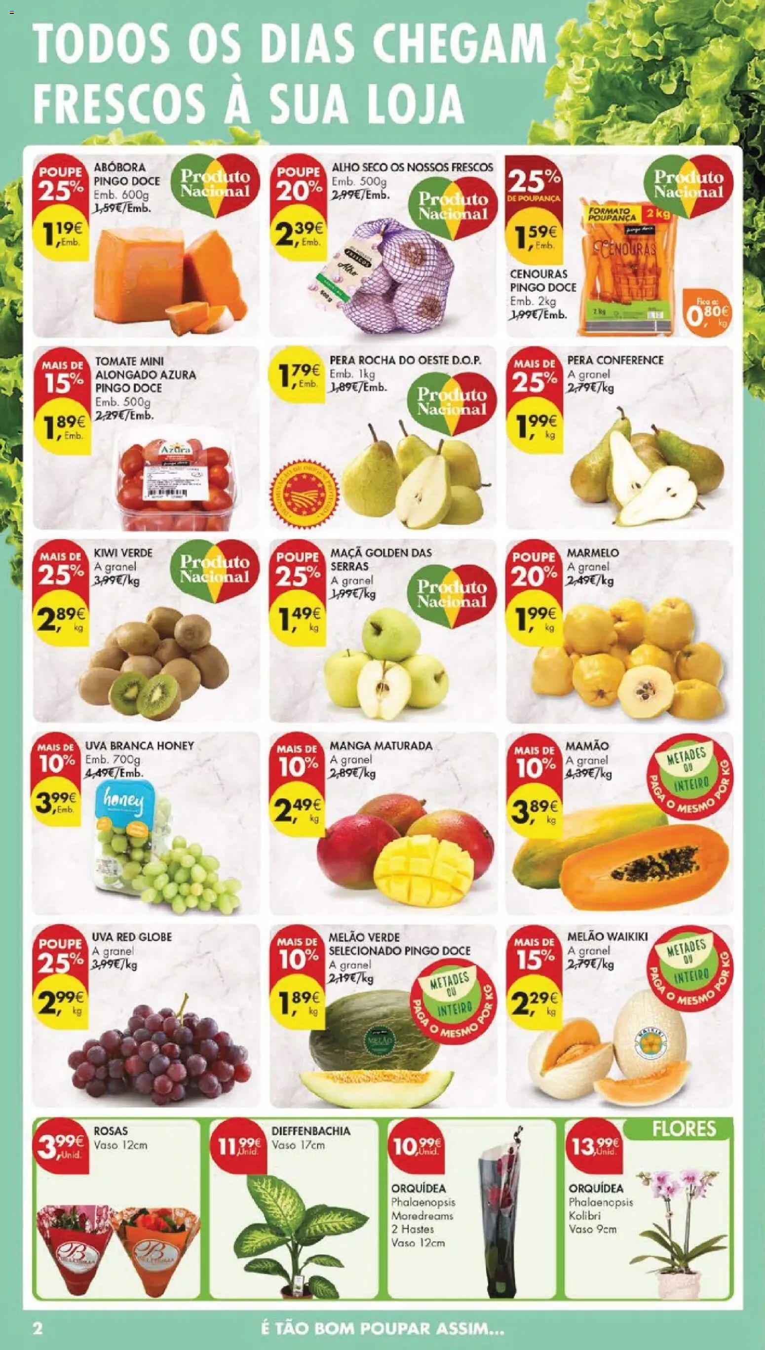 Pingo Doce folheto │ válido de 13.01.2026 | Página: 2 | Produtos: Flores, Maça, Vaso, Abóbora
