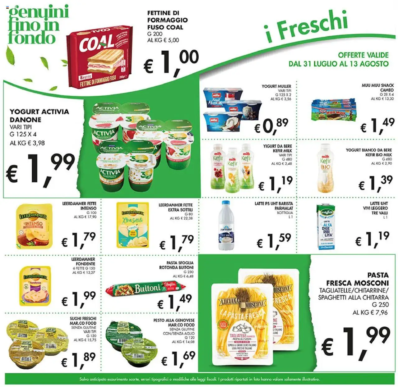 Volantino Coal del 31.07.2025 | Pagina: 15 | Prodotti: Yogurt, Pasta sfoglia, Latte, Pesto