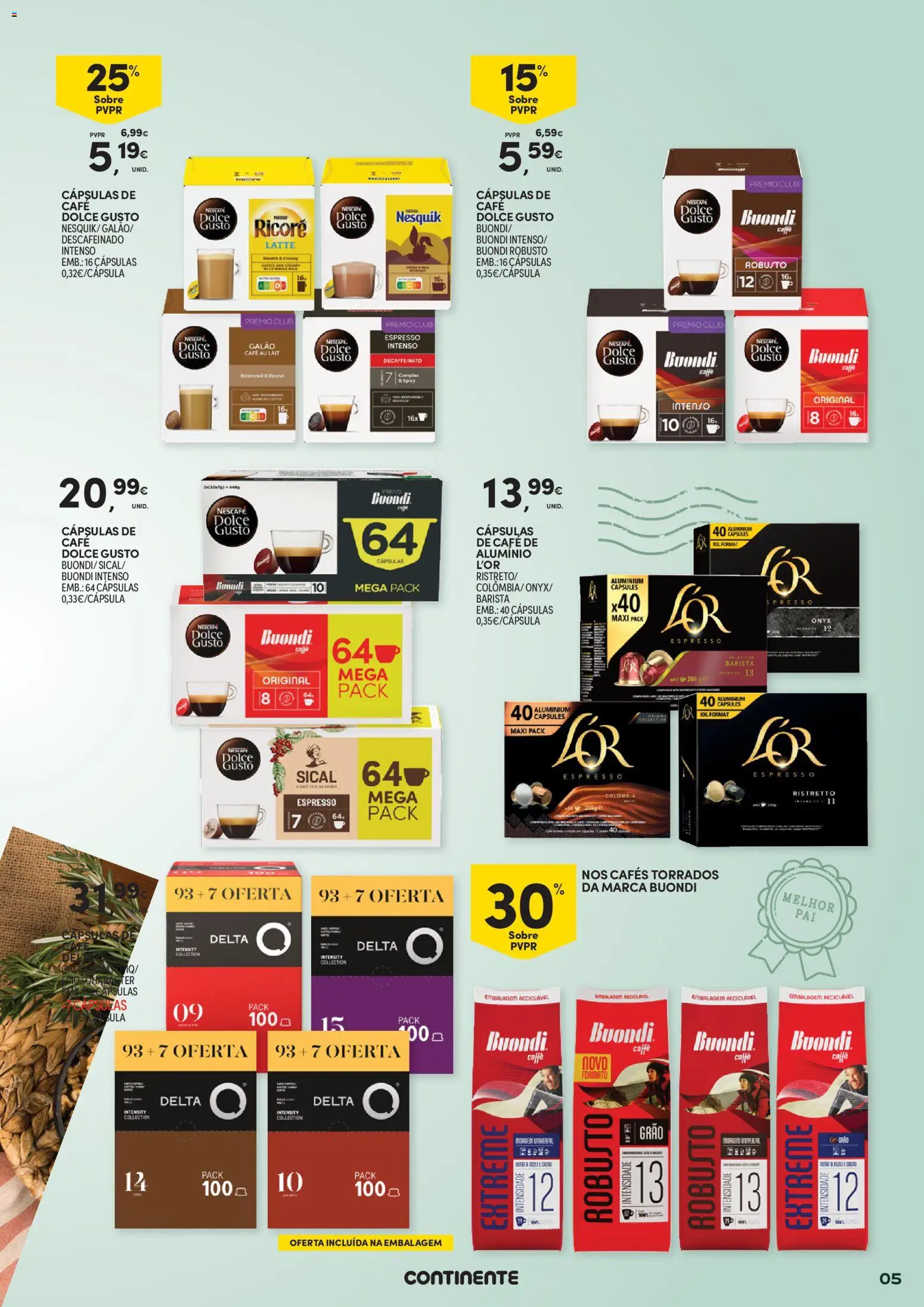 Continente - Dia do Pai │ válido de 03.03.2026 | Página: 5 | Produtos: Café, Dolce gusto