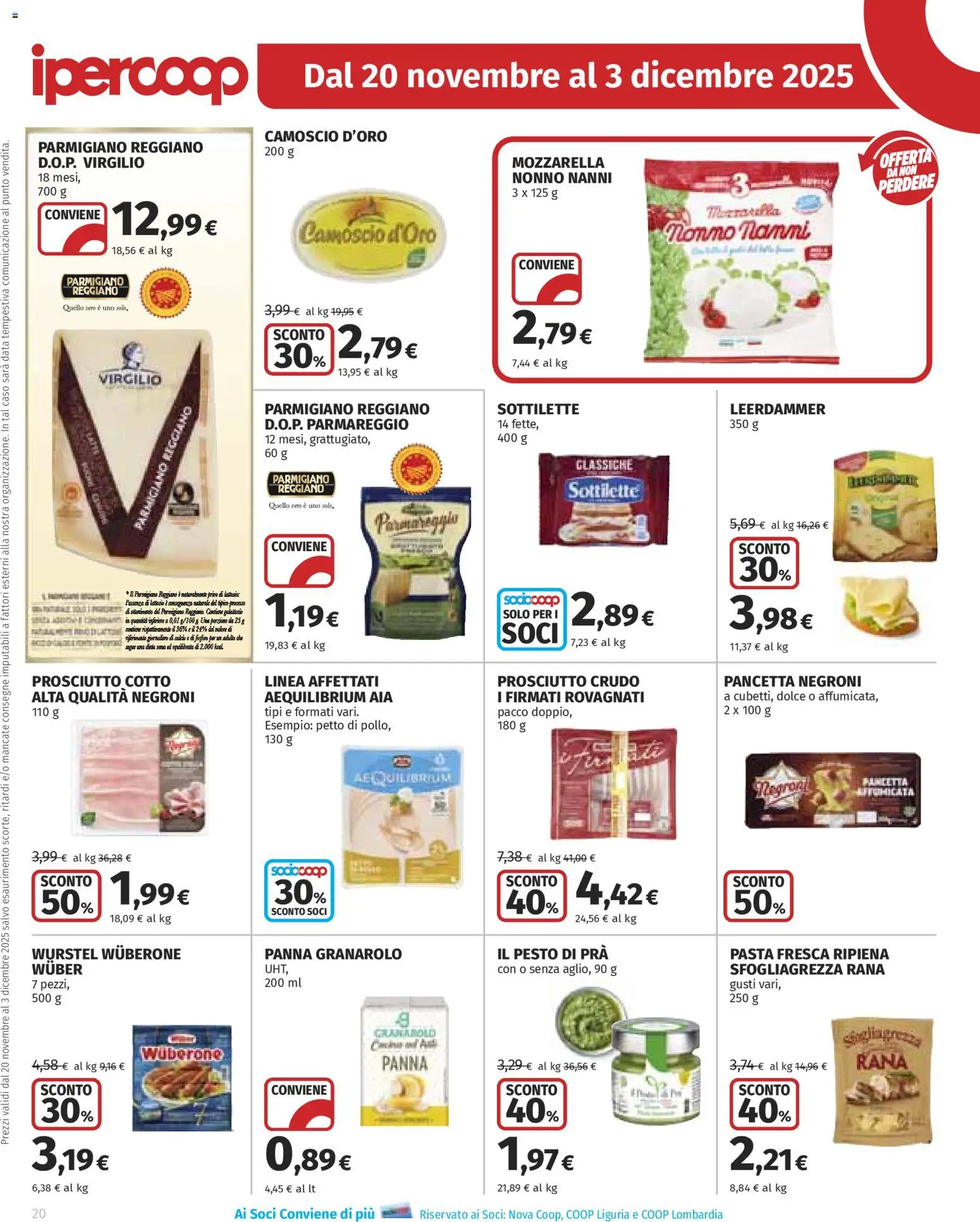 Volantino Ipercoop del 20.11.2025 | Pagina: 20 | Prodotti: Panna, Pancetta, Pesto, Parmigiano
