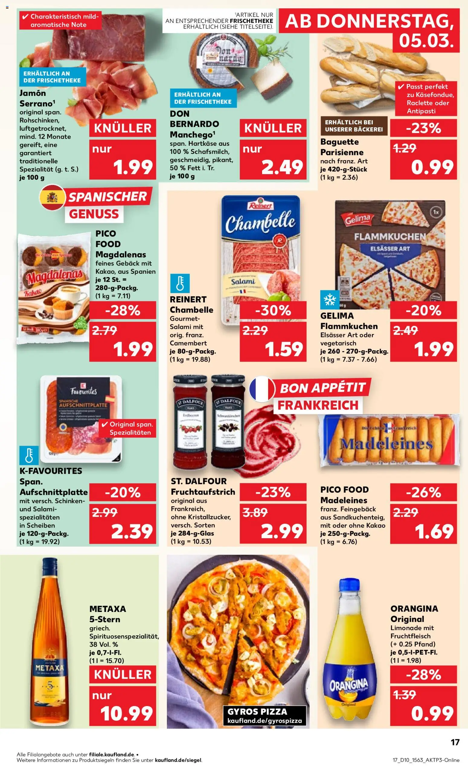 Kaufland prospekt Kiel	 – gültig ab 05.03.2026 | Seite: 17 | Produkte: Limonade, Gyros, Salami, Raclette