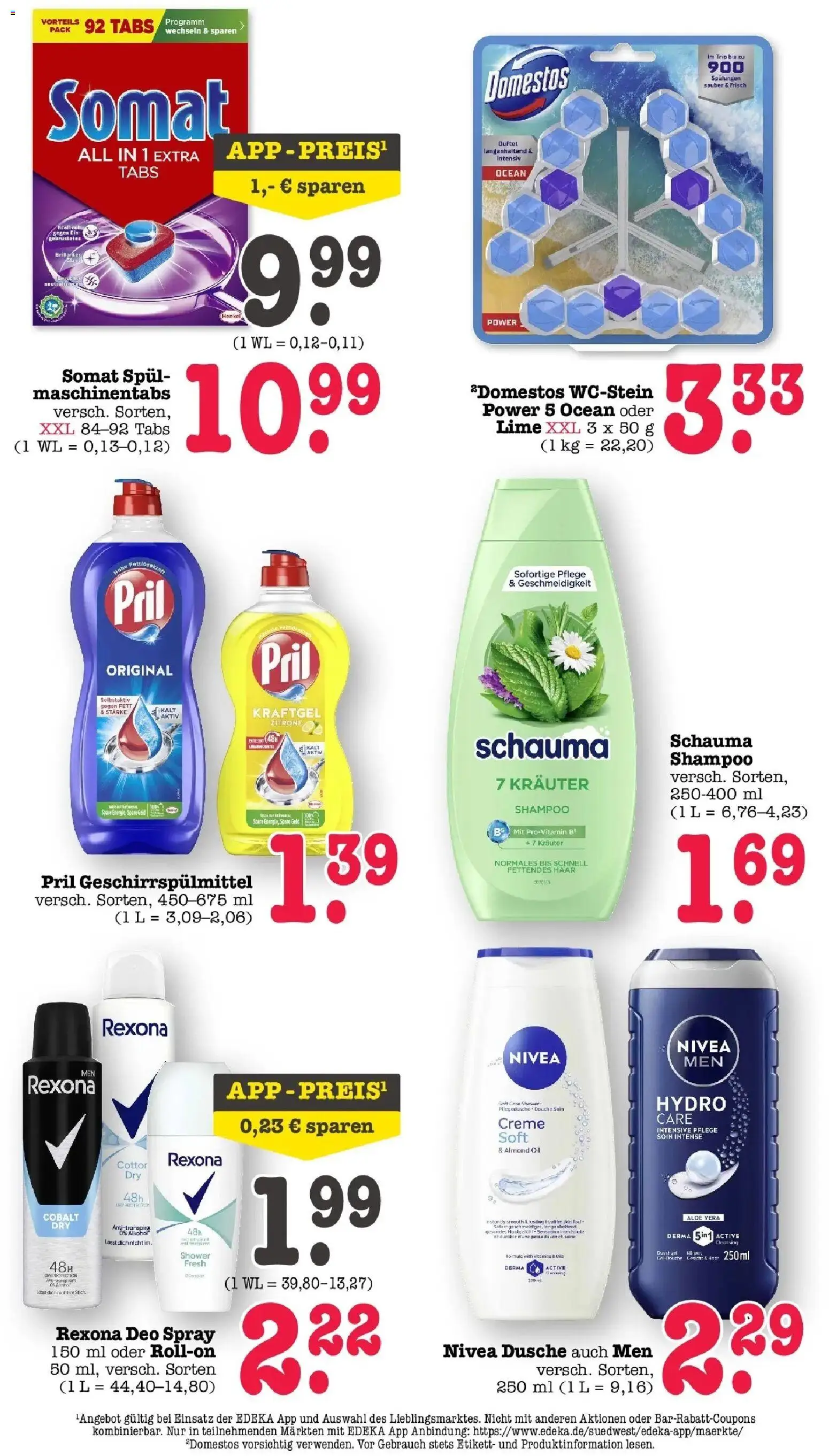 Edeka prospekt Offenbach	 – gültig ab 20.04.2026 | Seite: 52 | Produkte: Shampoo, Creme, Spülmaschinentabs, Shower Gel