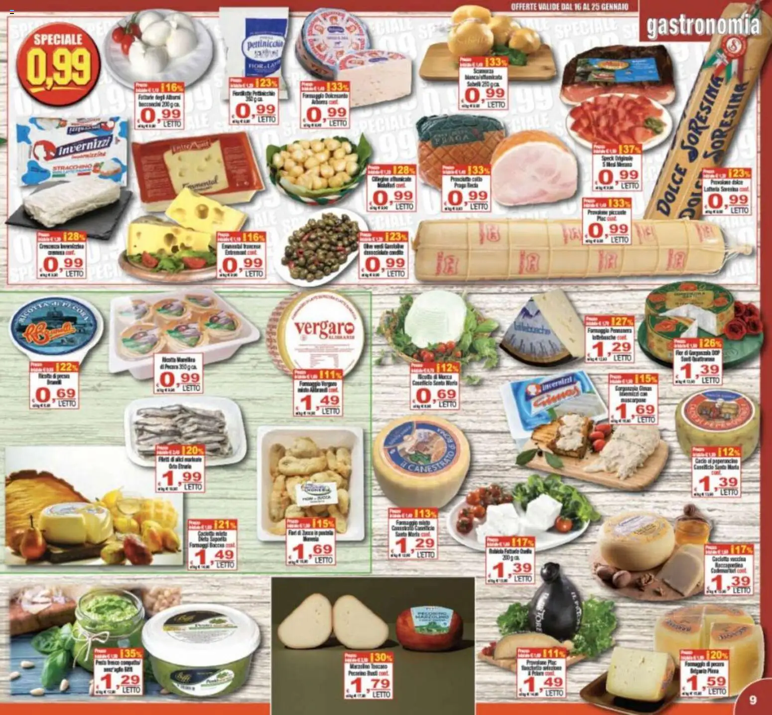 Volantino CTS del 16.01.2026 | Pagina: 9 | Prodotti: Speck, Formaggio, Peperoncino, Stracchino