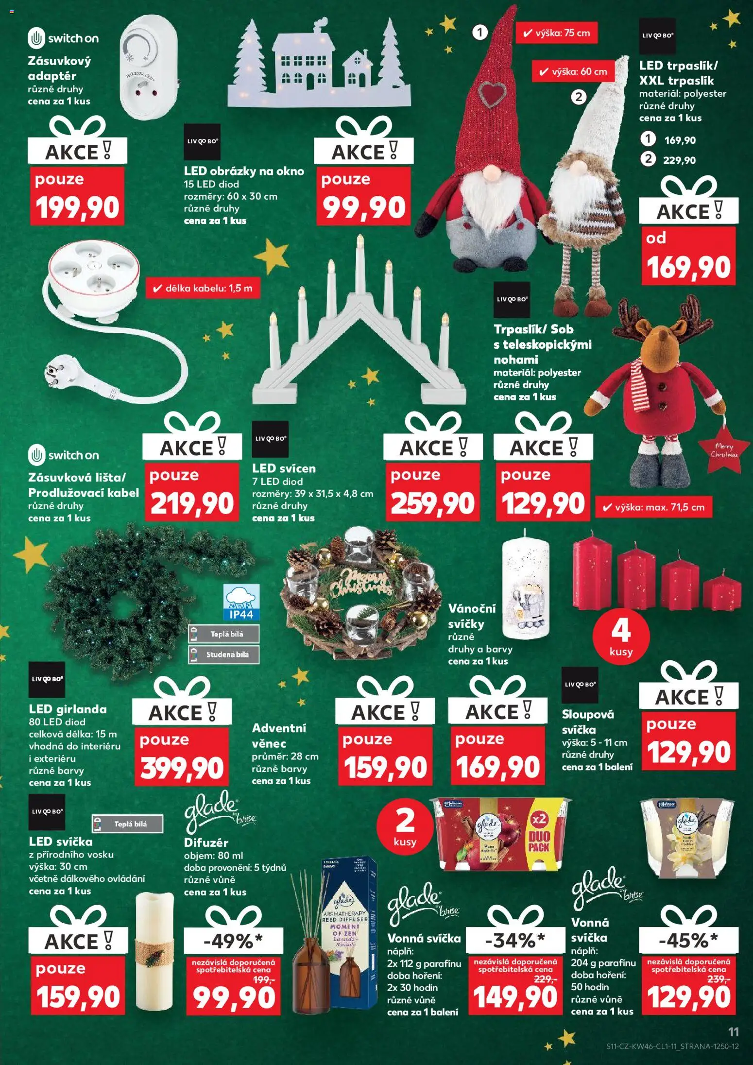 Kaufland leták - Plzeň od 12.11.2025 | Strana: 11 | Produkty: Kabel, Svícen, Girlanda, Barvy