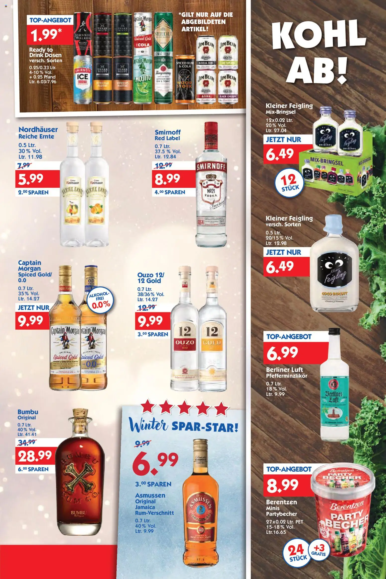HOL’AB! Prospekt 	 – gültig ab 26.01.2026 | Seite: 7 | Produkte: Ouzo, Rum, Captain morgan, Vodka