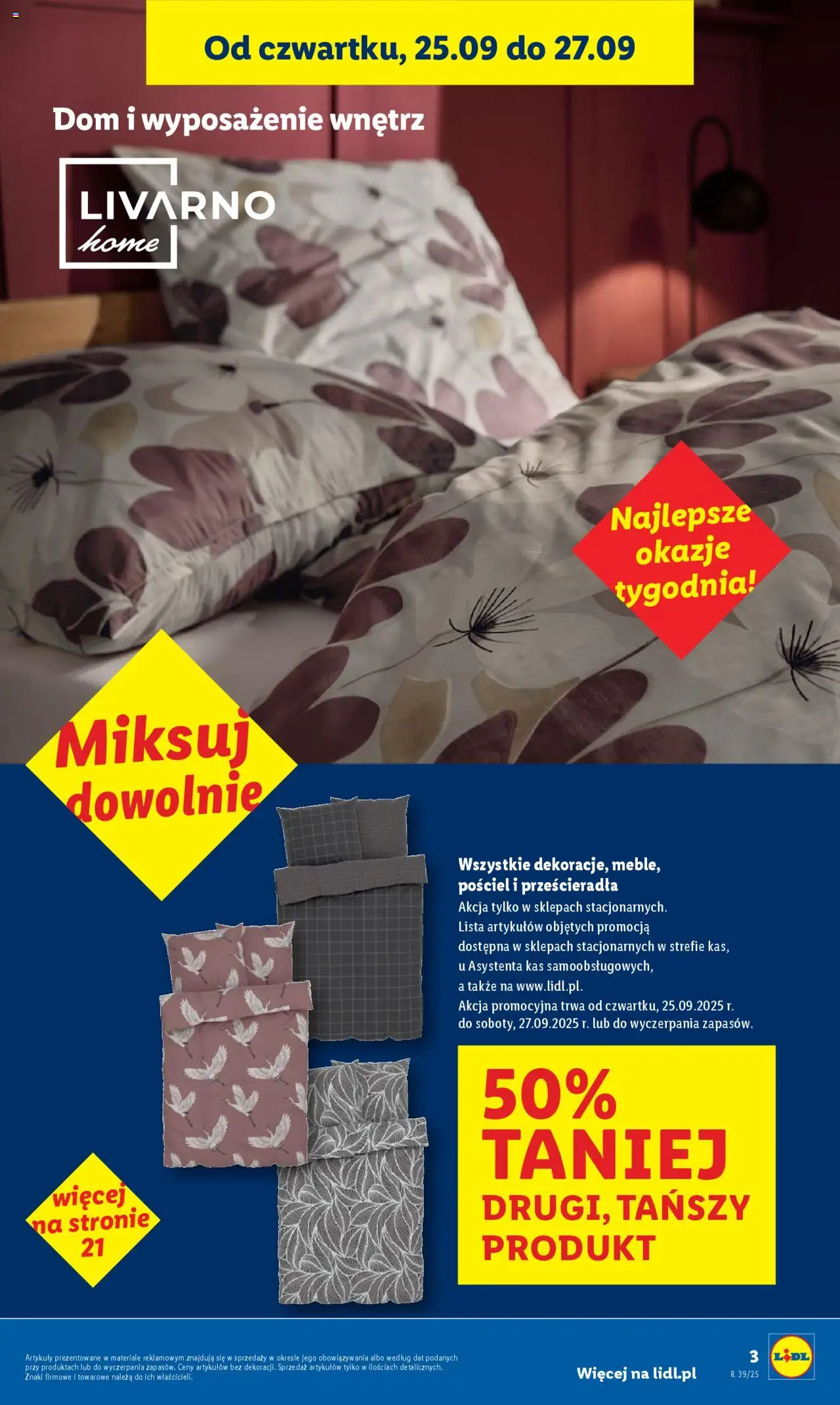 Lidl Katalog od 22.09.2025 | Strona: 3 | Produkty: Pościel