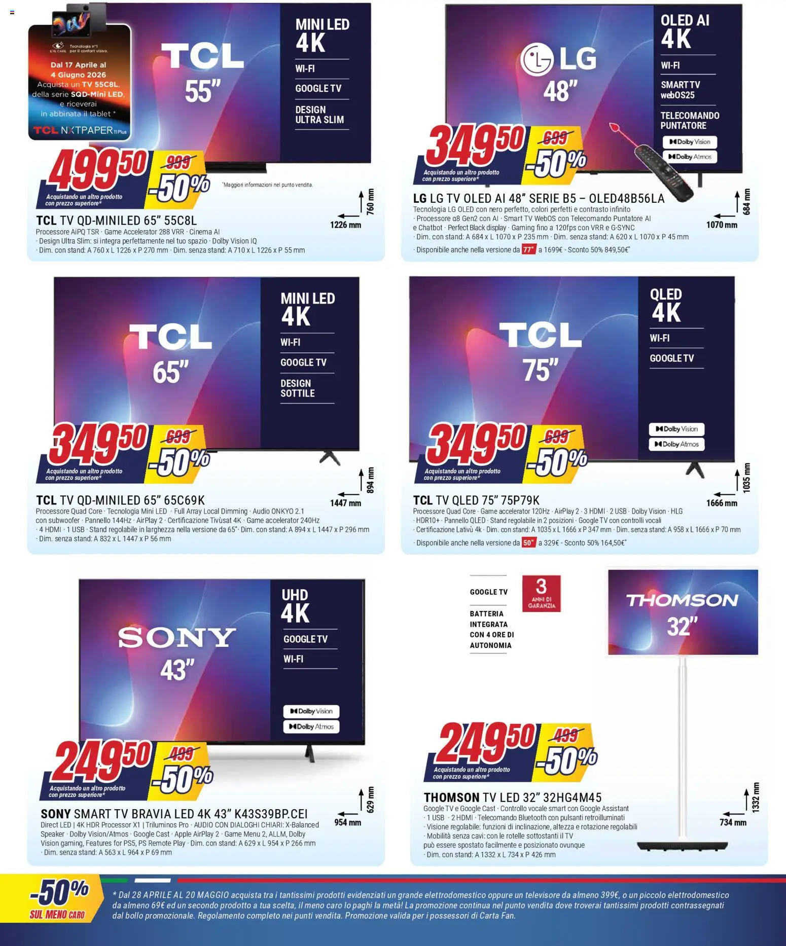 Volantino Trony del 28.04.2026 | Pagina: 11 | Prodotti: Telecomando, TV, USB, Batteria