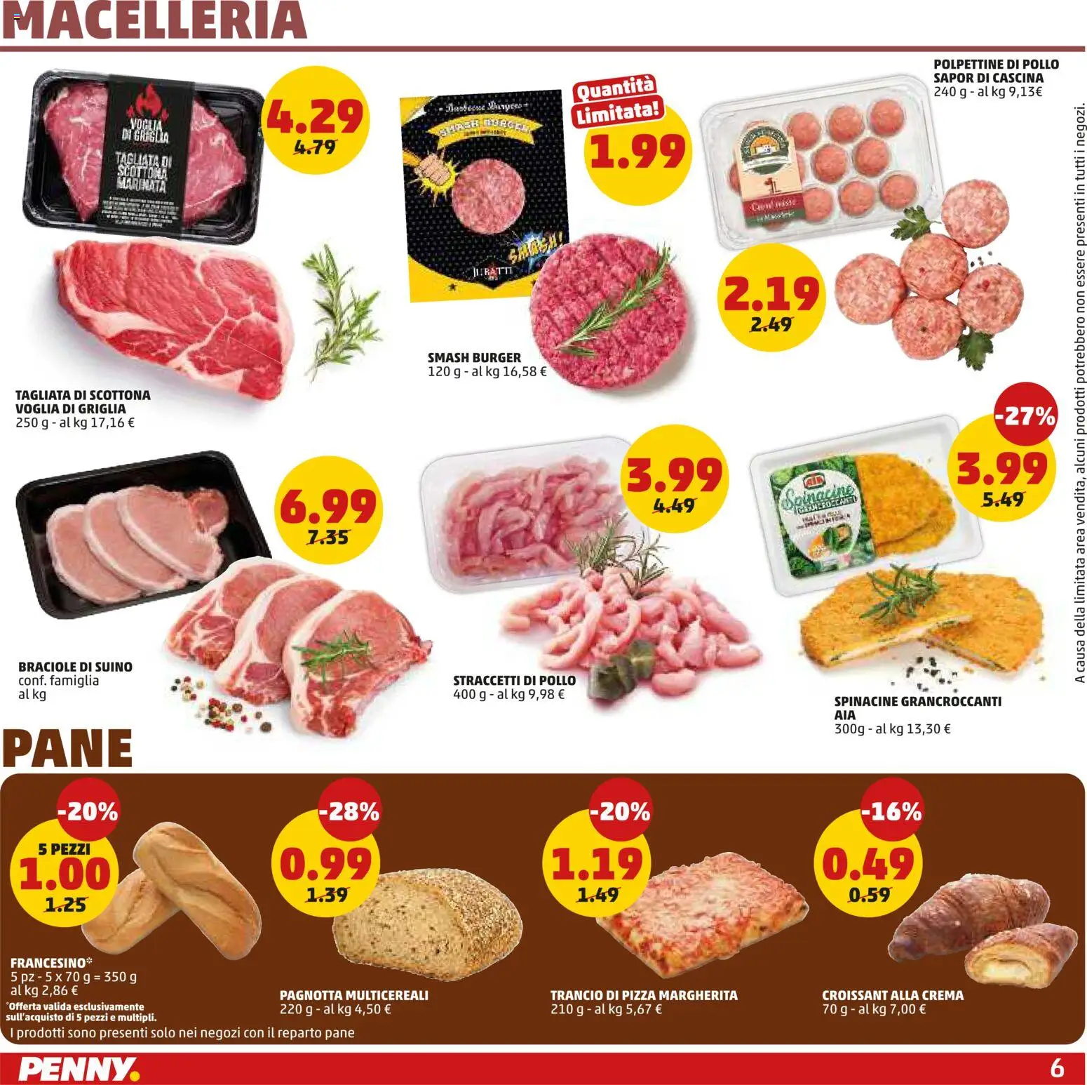 Volantino PENNY del 09.04.2026 | Pagina: 6 | Prodotti: Crema, Suino, Croissant, Griglia