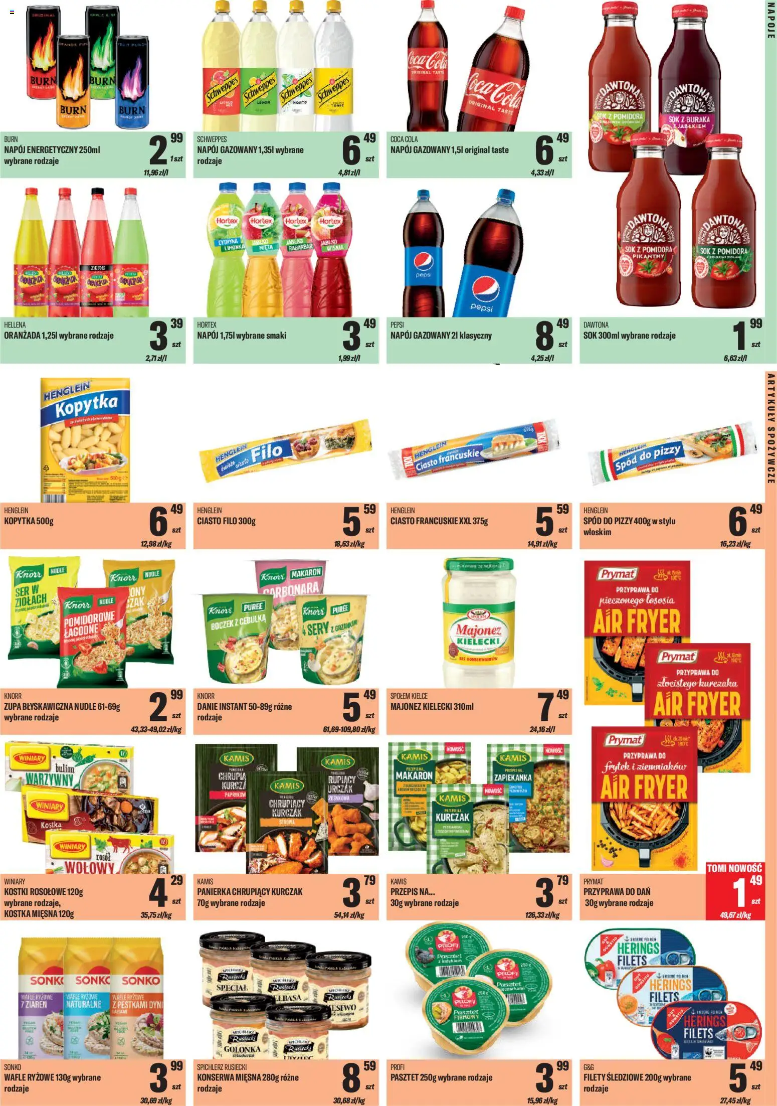 TomiMarkt Gazetka od 22.01.2026 | Strona: 5 | Produkty: Kurczak, Wafle, Pepsi, Zupa