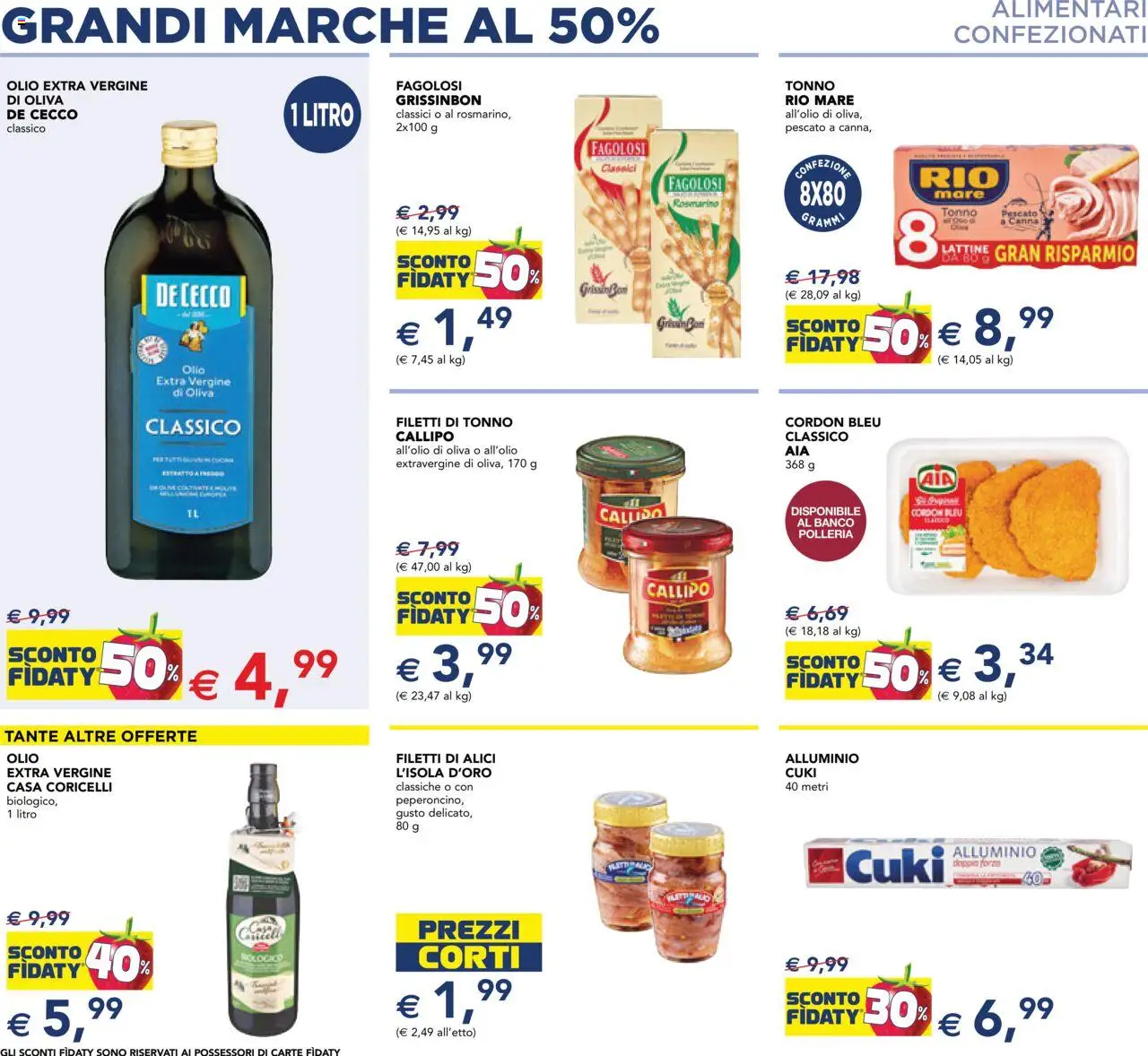 Volantino Esselunga S del 09.10.2025 | Pagina: 6 | Prodotti: Olio, Olio extra vergine, Alluminio, Alici