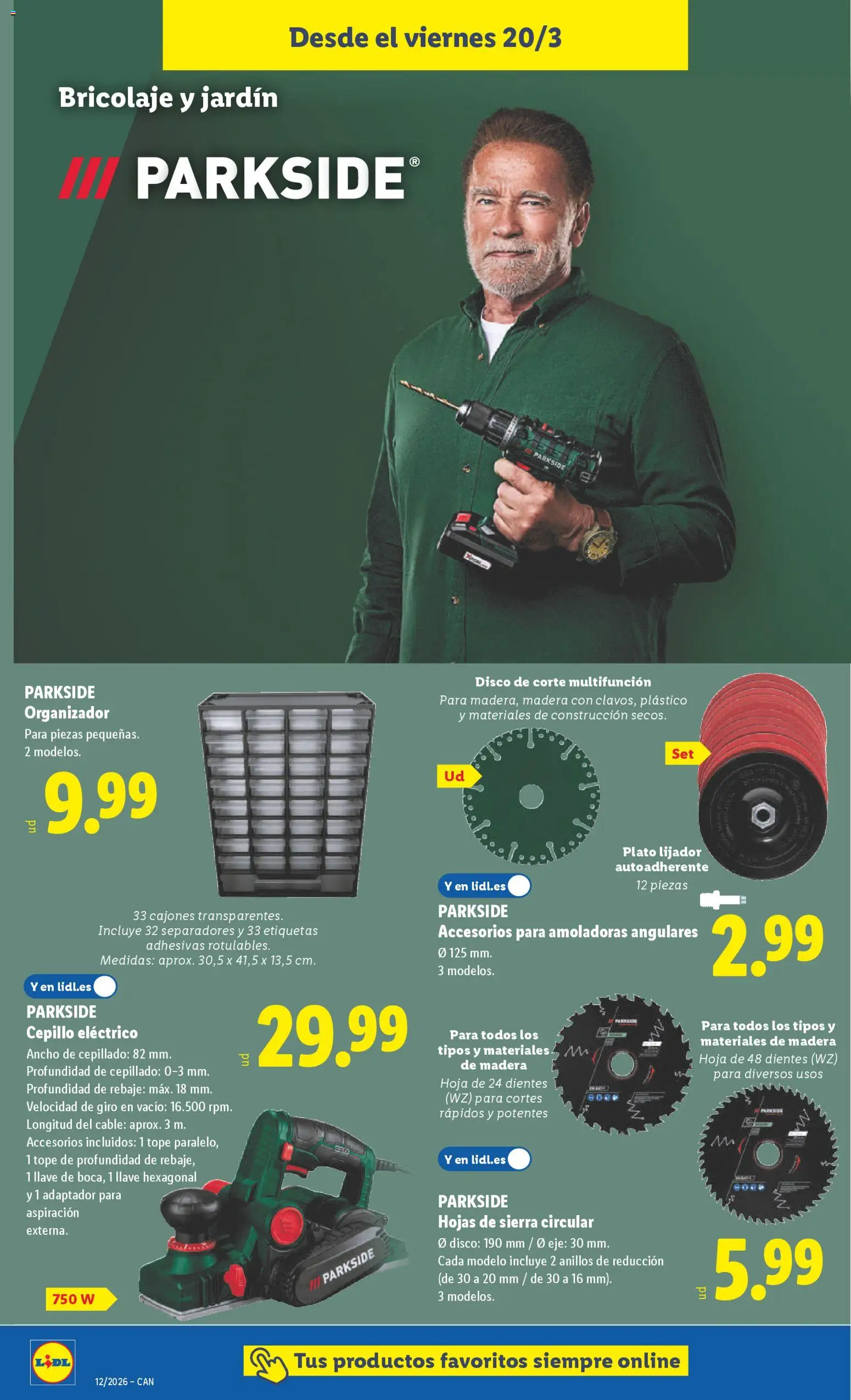 Lidl folleto de bazar │ válido desde el 16.03.2026 | Página: 22 | Productos: Organizador, Cable, Disco, Adaptador