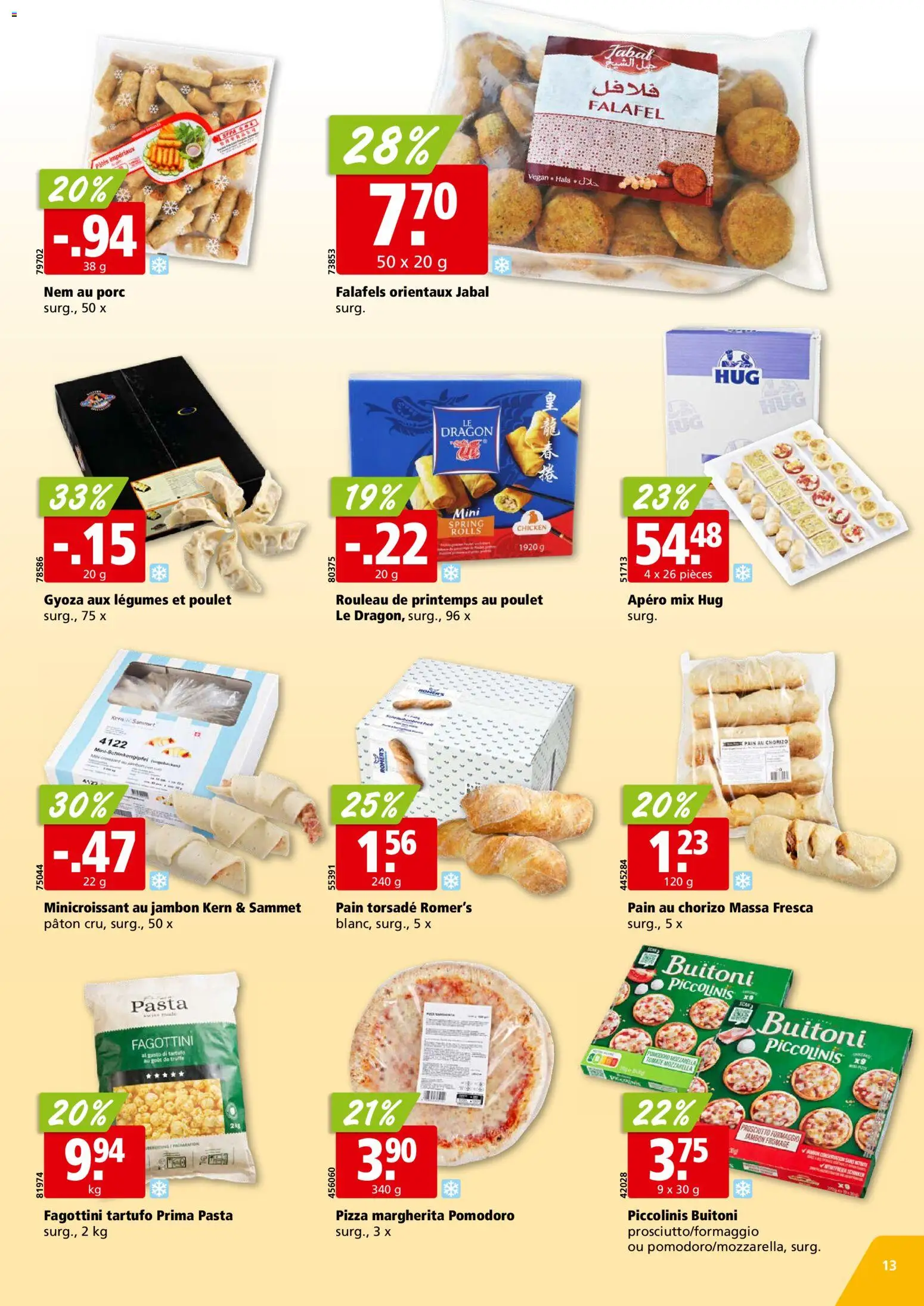 Aligro Aktionen Chavannes, Matran, Genève, Sion – gültig ab 02.03.2026 | Seite: 13 | Produkte: Pizza, Pasta