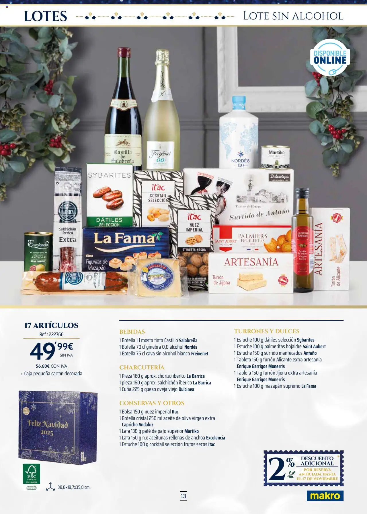 Makro - Lotes y cestas Norte 2 │ válido desde el 04.10.2025 | Página: 13 | Productos: Paté, Frutos secos, Aceite de oliva, Cuna
