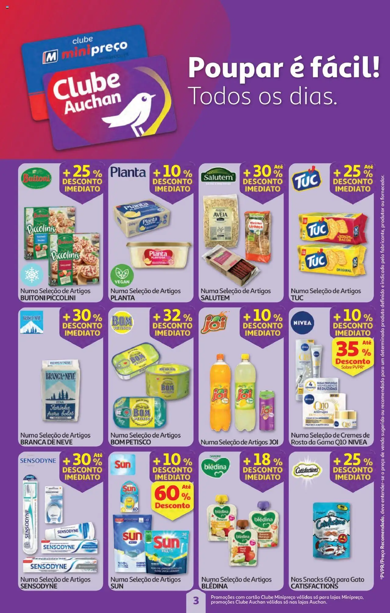 Minipreço folheto │ válido de 04.09.2025 | Página: 3 | Produtos: Aveia, Bacon, Salame, Flocos