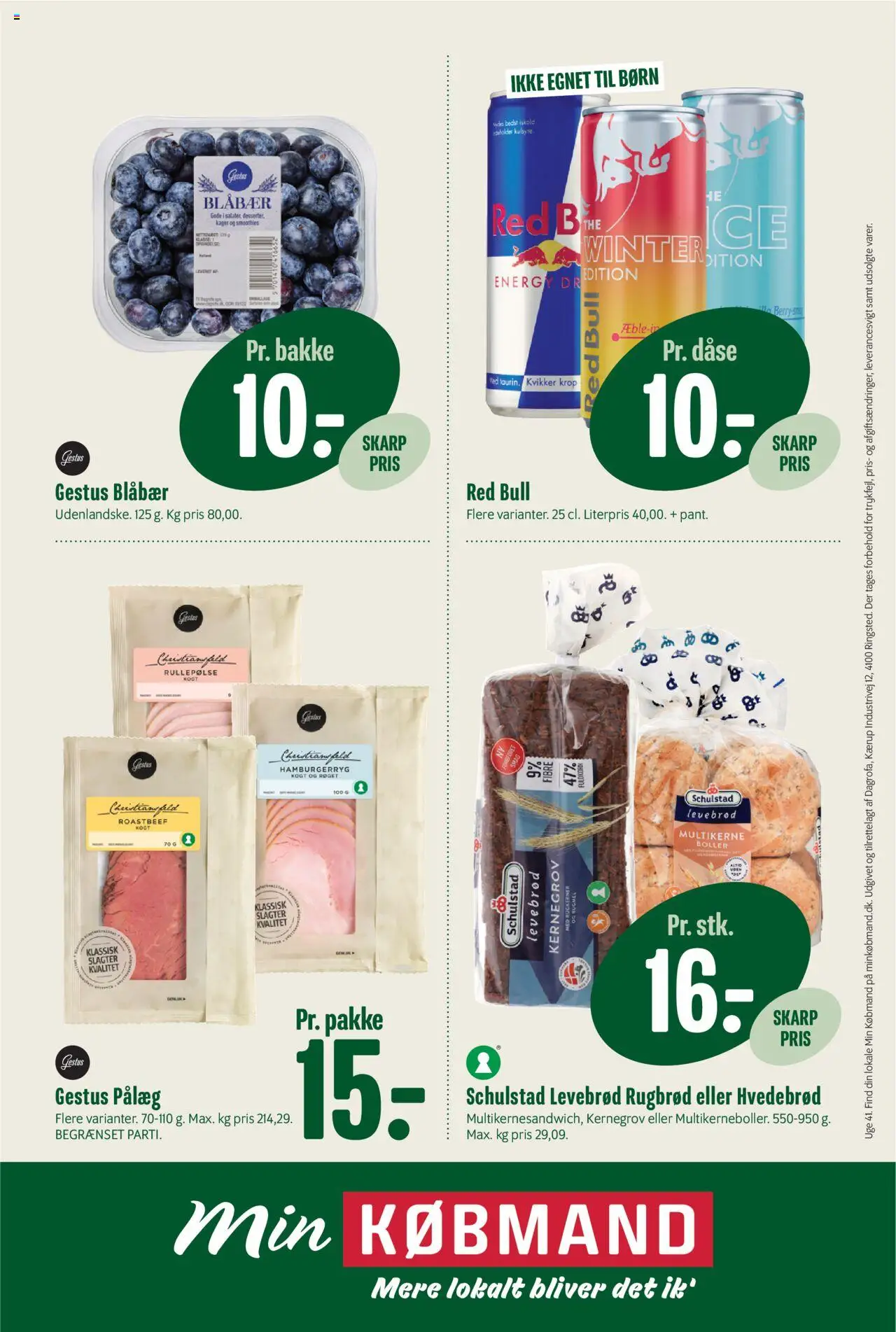 Min Købmand tilbudsavis – gyldig fra 03.10.2025 | Side: 12 | Produkter: Blåbær, Pålæg, Rullepølse, Kager