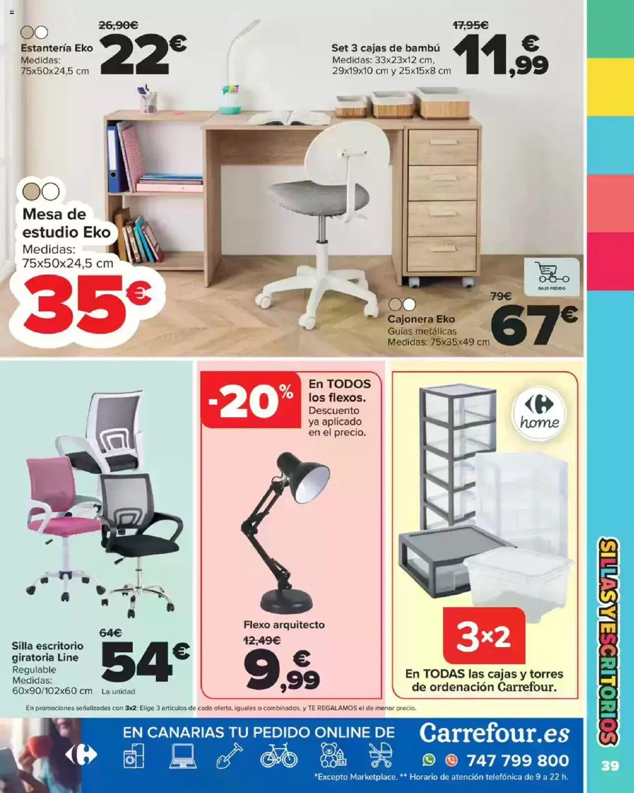 Carrefour Vuelta al Cole │ válido desde el 18.08.2025 | Página: 39 | Productos: Té, Cajonera, Mesa, Silla
