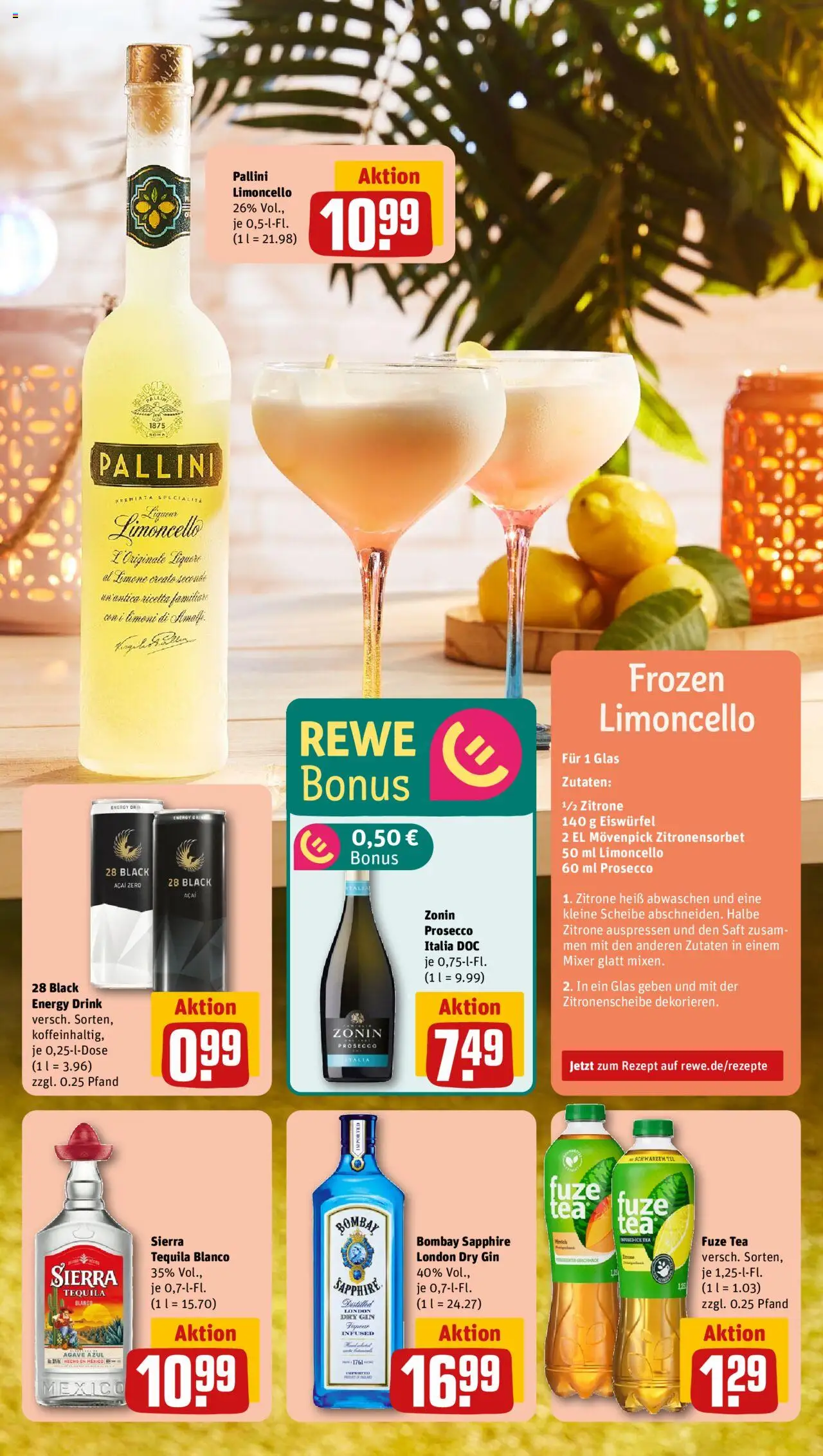 Rewe Prospekt 	 - gültig ab dem 28.07.2025 | Seite: 7 | Produkte: Fuze tea, Mixer, Zitrone, Gin
