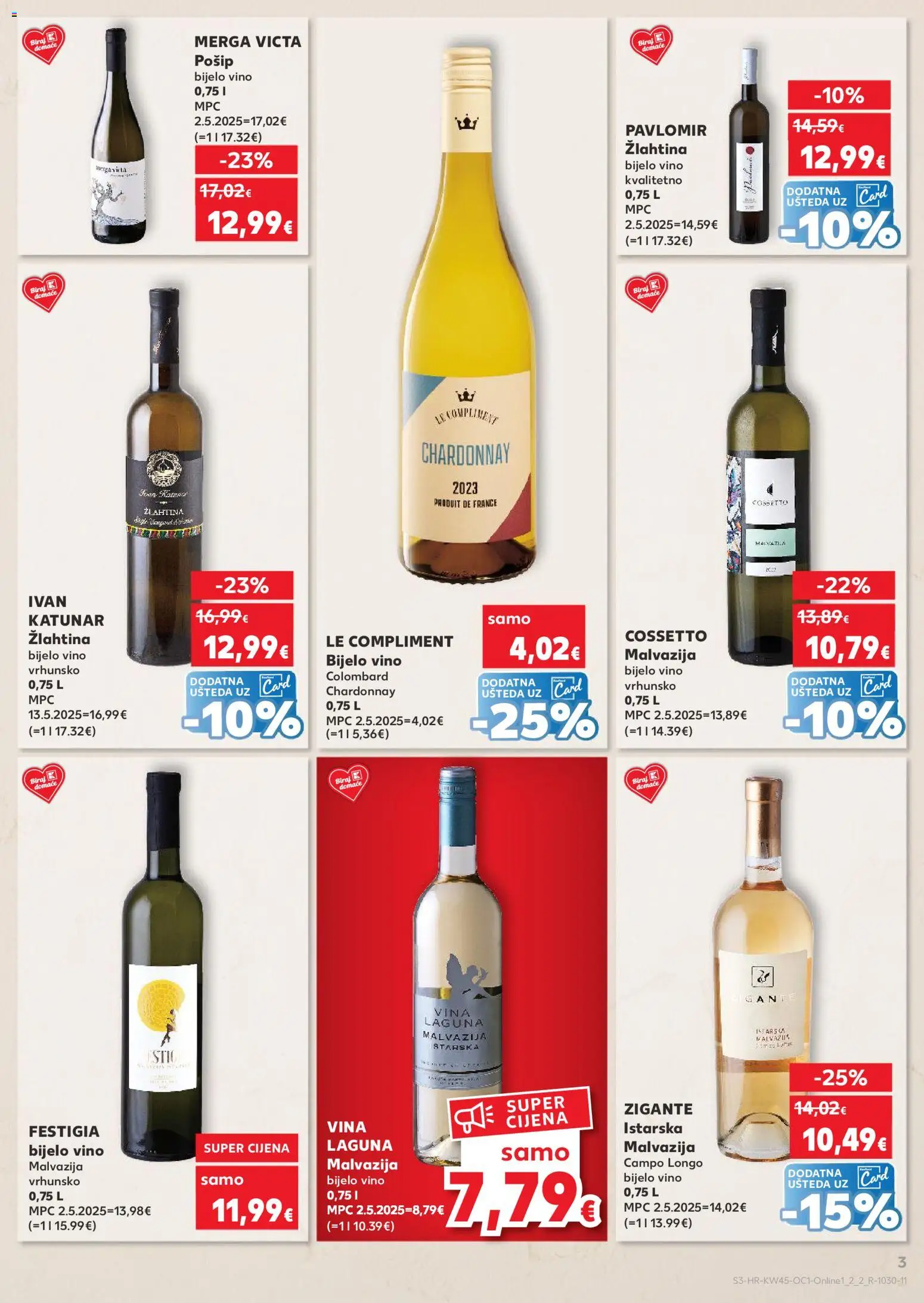 Kaufland katalog | vrijedi od 05.11.2025 | Stranica: 3 | Proizvodi: Bijelo vino, Vino