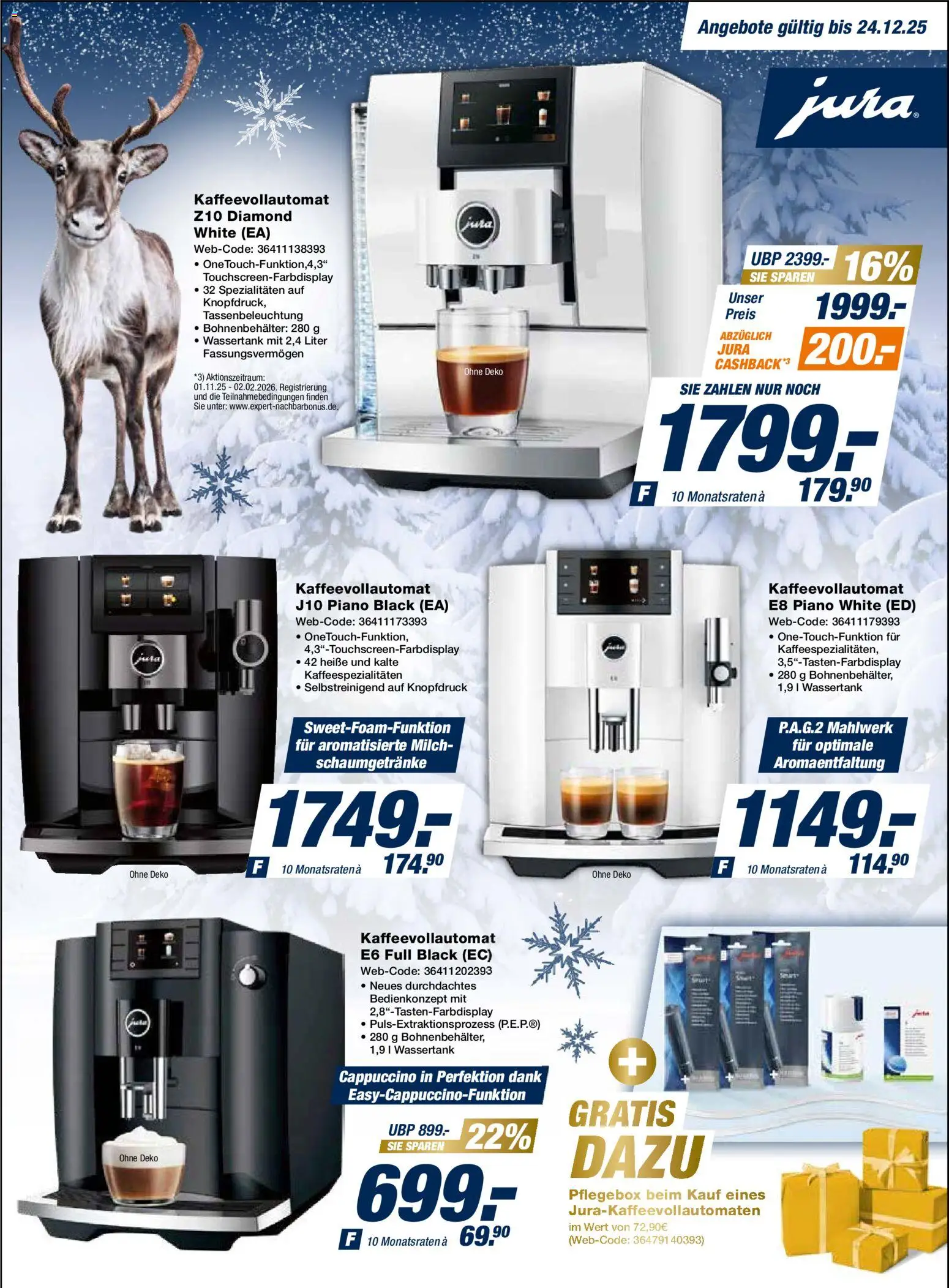 Expert Weihnachts sparen No. 2 – gültig ab 15.12.2025 | Seite: 3 | Produkte: Jura, Milch, Kaffeevollautomat
