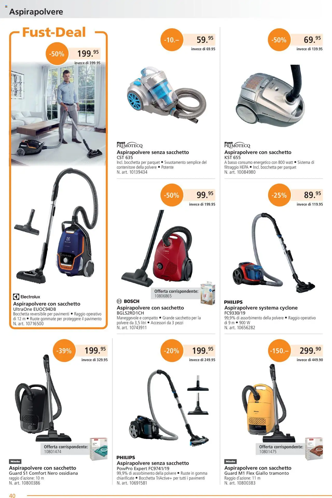 Fust Aktionen IT ab 28.07.2025 | Seite: 40 | Produkte: Miele, Bosch, Philips