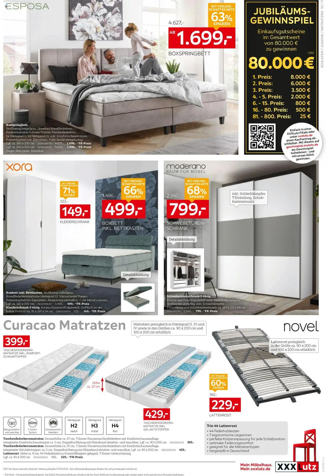 XXXL Lutz Prospekt 	 - gültig ab dem 21.07.2025 | Seite: 15 | Produkte: Kleiderschrank, Lattenrost, Boxspringbett, Schrank