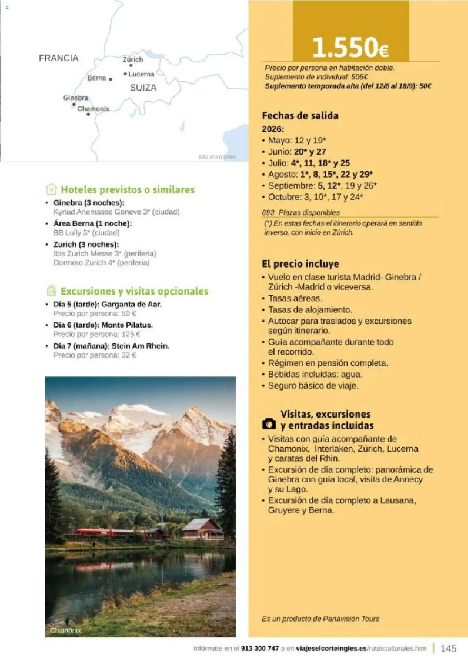 Viajes El Corte Inglés Rutas Culturales de la Comunidad de Madrid │ válido desde el 01.04.2026 | Página: 145 | Productos: Ginebra