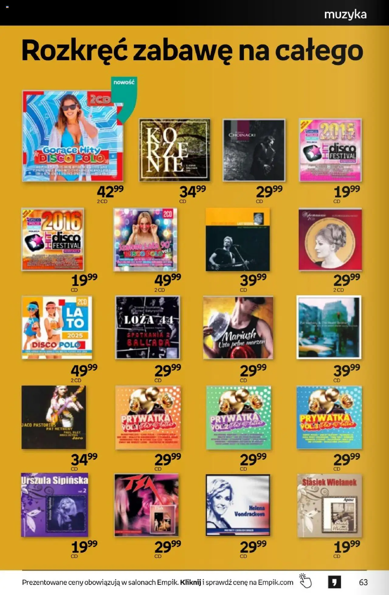 Empik promocje - Tom kultury Muzyka od 10.09.2025 | Strona: 10