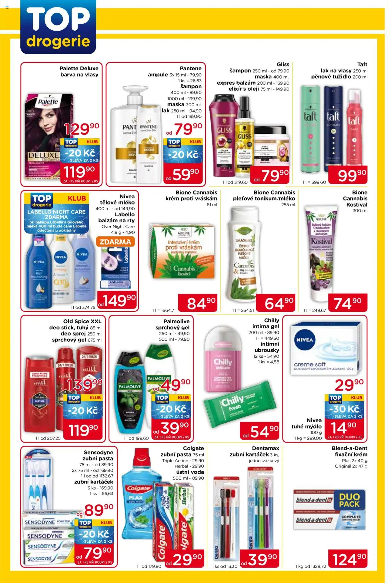 Top drogerie leták od 02.10.2025 | Strana: 2 | Produkty: Mýdlo, Zubní kartáček, Ubrousky, Lak na vlasy