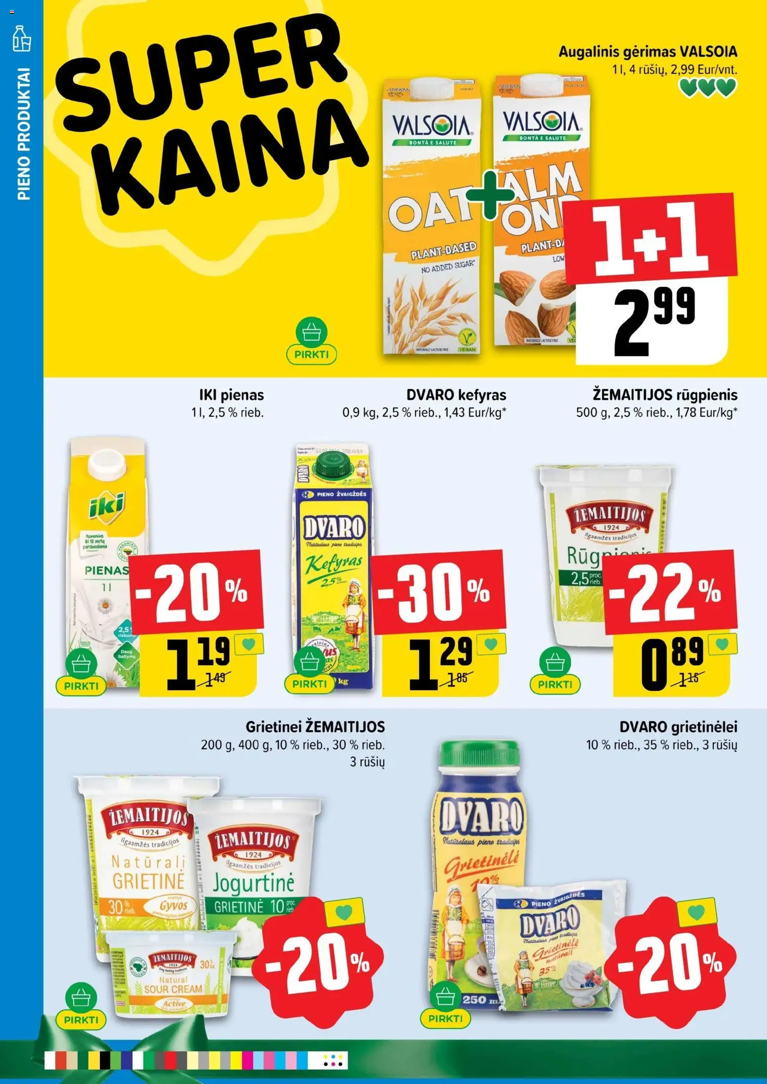 IKI akcijos nuo 03.11.2025 | Puslapis: 22 | Prekių: Grietinėlė, Pienas, Grietinė