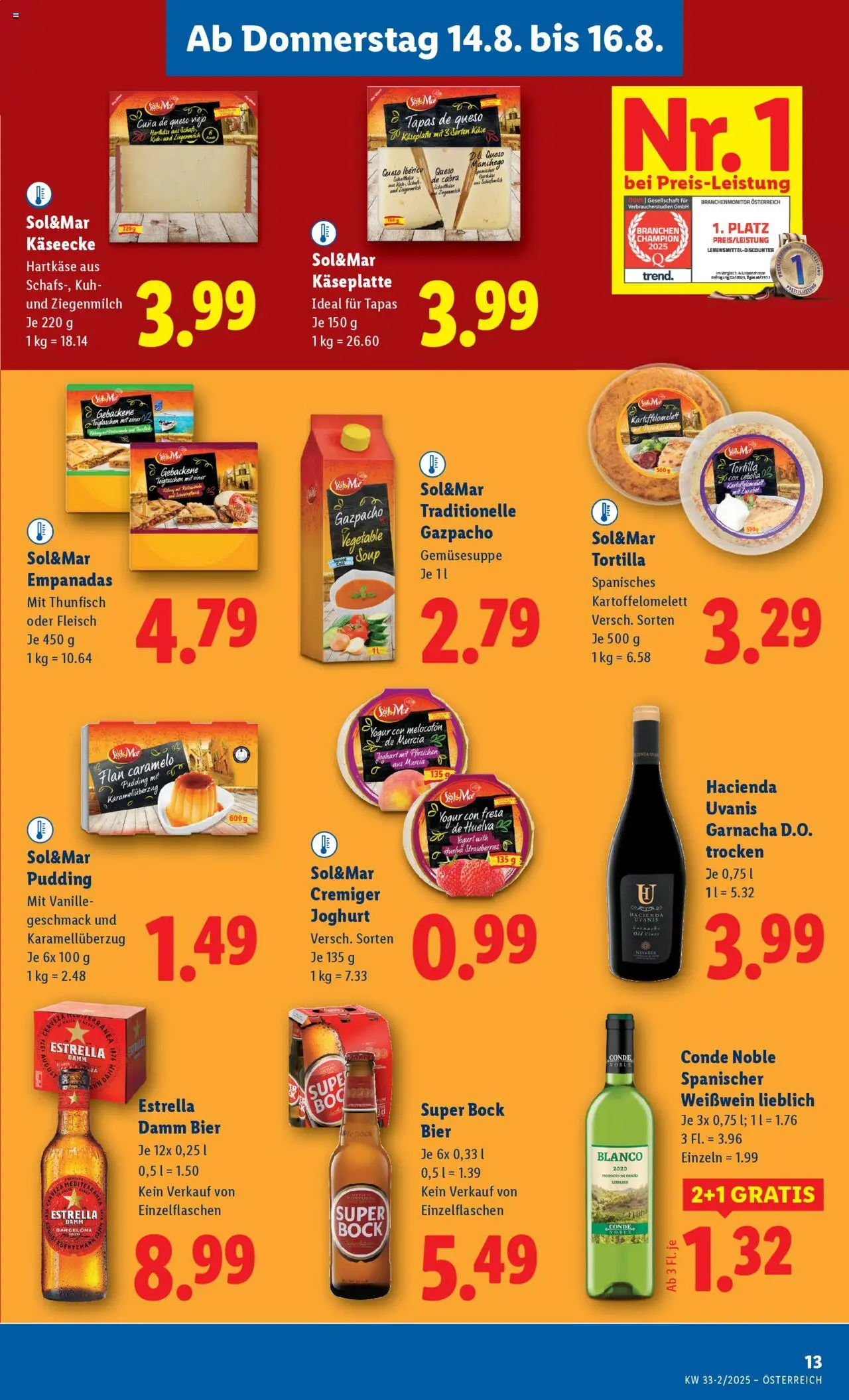 Lidl Flugblatt gültig ab 14.08.2025 | Seite: 15 | Produkte: Häränliha, Käse, Joghurt, Bier