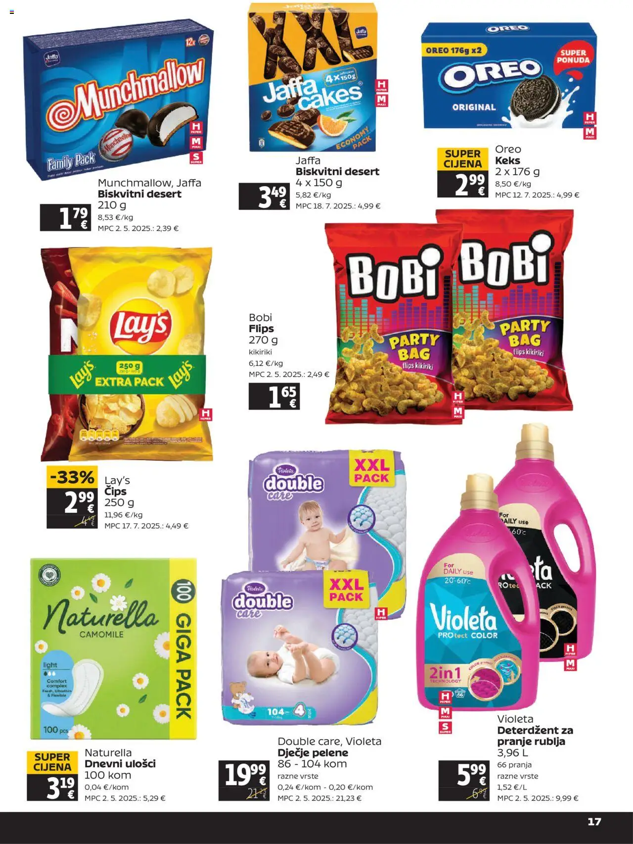 Tommy katalog | vrijedi od 31.07.2025 | Stranica: 17 | Proizvodi: Flips, Dnevni ulošci, Čips, Keks