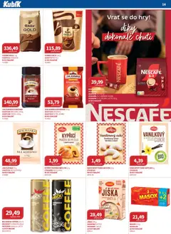 Náhled letáku Kubík leták - Velkoobchod 10/2025 od 01.10.2025 | Strana: 14 | Produkty: Nescafé, Masox, Tchibo Gold, Big Shock