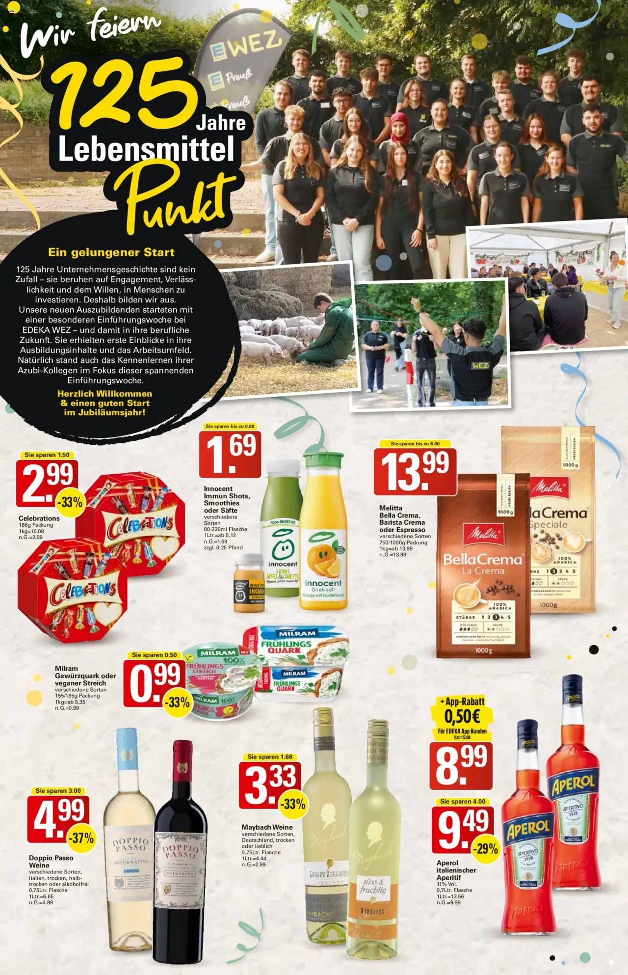 WEZ Prospekt - gültig ab dem 18.08.2025 | Seite: 3 | Produkte: Melitta, Celebrations, Milram, Doppio Passo