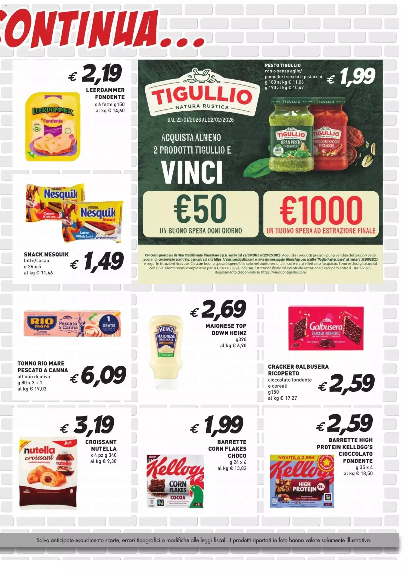 Volantino Coal del 22.01.2026 | Pagina: 3 | Prodotti: Cereali, Latte, Nutella, Pistacchi