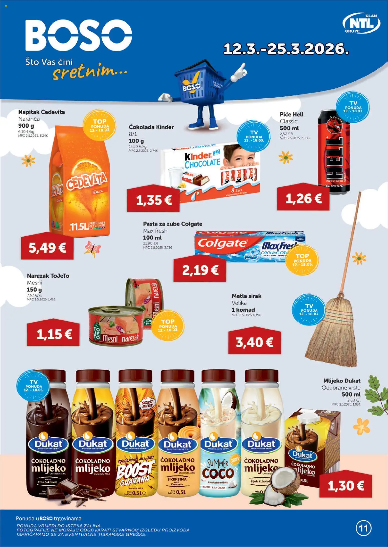 Boso katalog | vrijedi od 12.03.2026 | Stranica: 1 | Proizvodi: Hell, Metla, Pasta, Cedevita