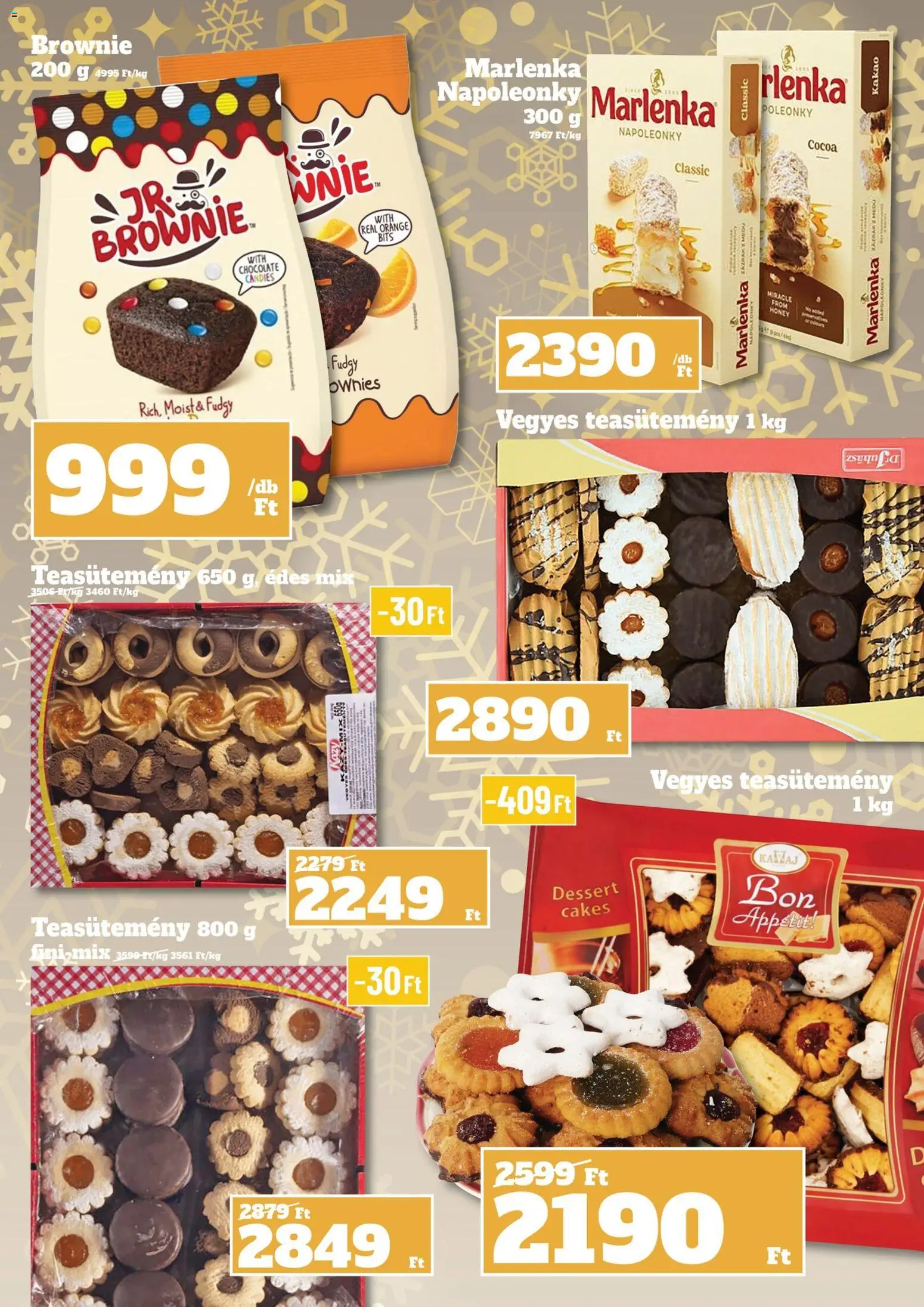 Family Diszkont akciós ujság - amely érvényes a következő dátumtól: 11.12.2025 | Oldal: 10 | Termékek: Teasütemény, Vaj, Brownie