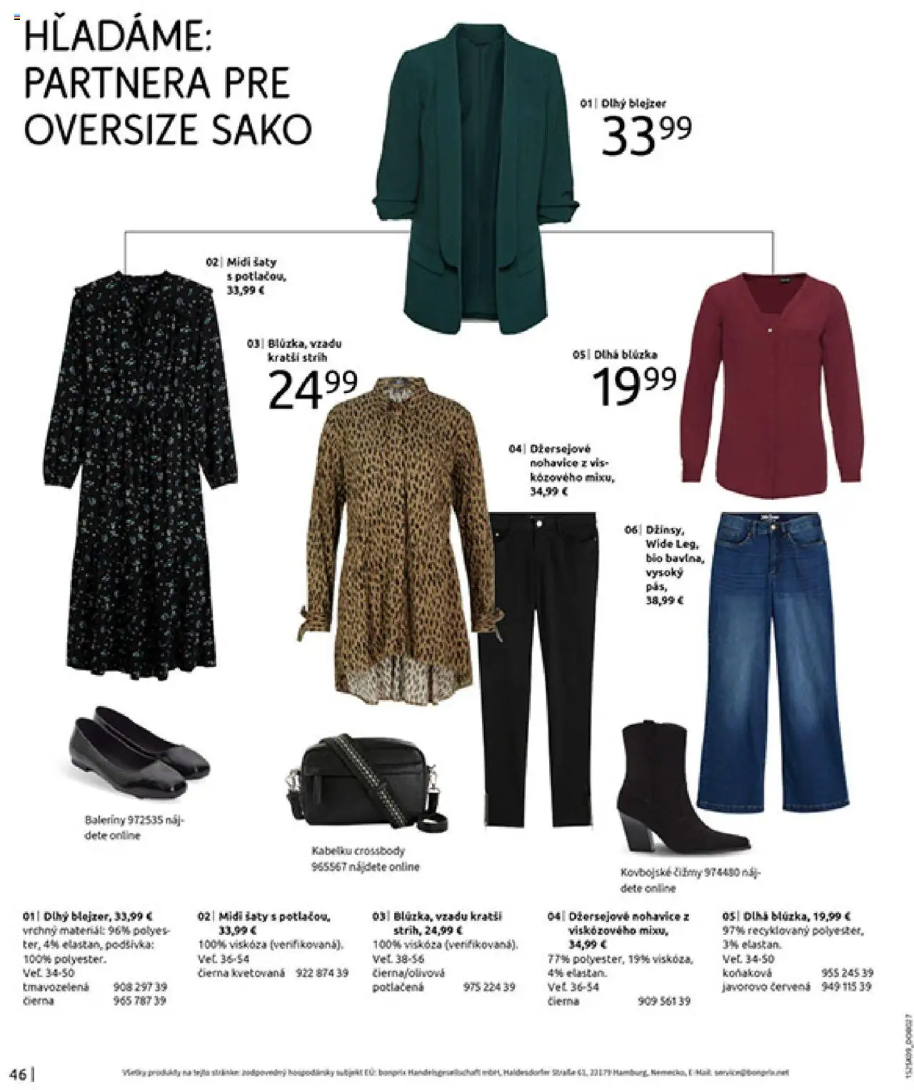 Nové Bonprix akcie – leták je platný od 23.09.2025 | Strana: 48 | Produkty: Šaty, Blúzka, Nohavice, Čižmy