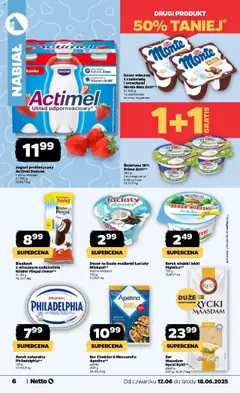 Netto gazetka - Spożywcza od 12.06.2025 | Strona: 6 | Produkty: Serek, Ser, Jogurt, Cheddar