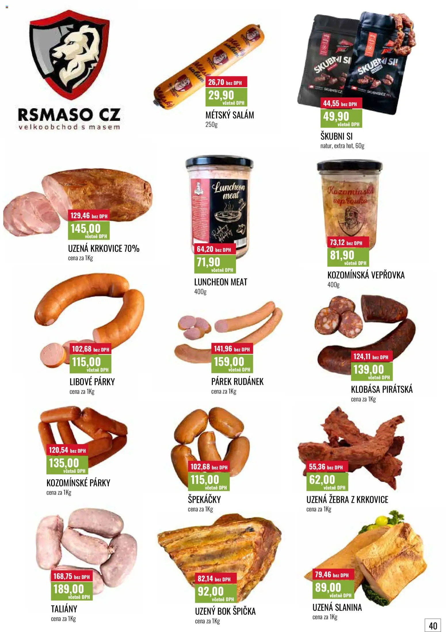 Ratio leták od 01.04.2026 | Strana: 41 | Produkty: Salám, Párky, Slanina, Uzená krkovice